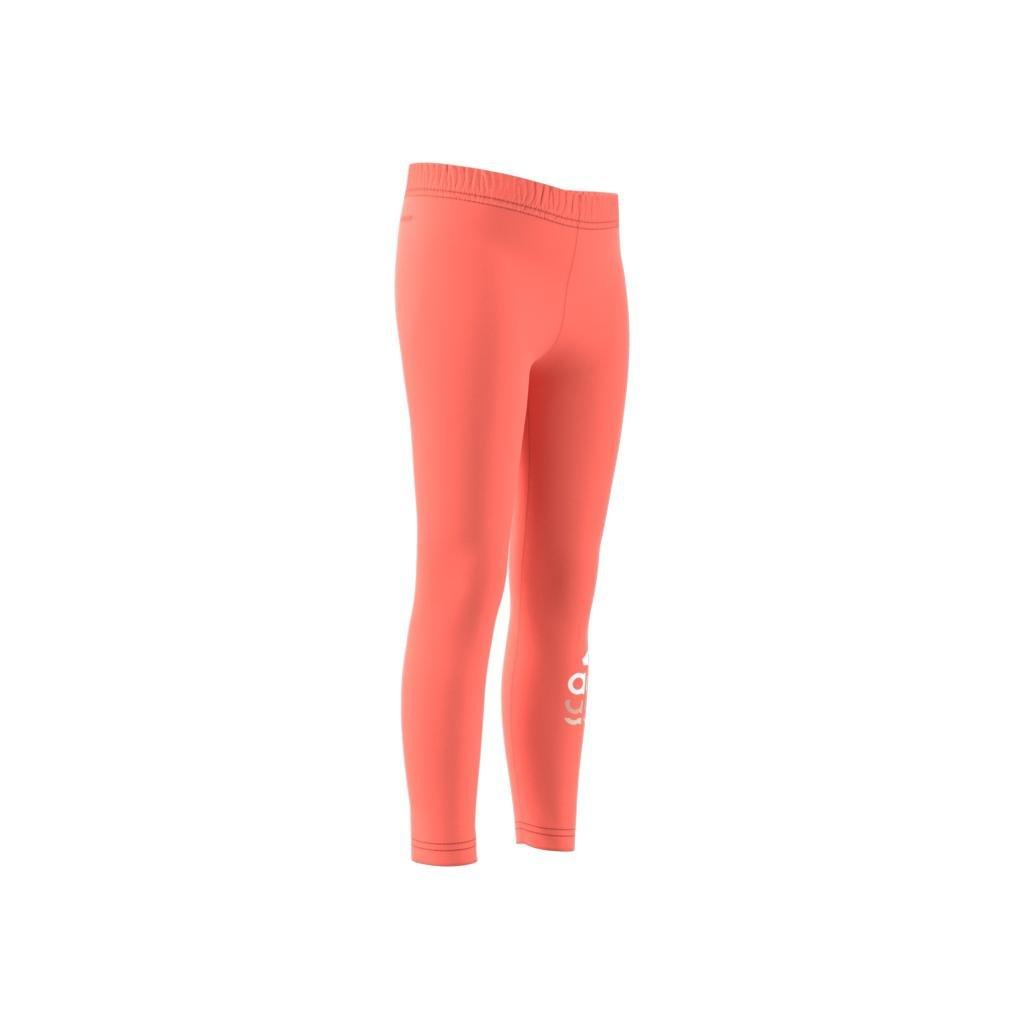 Kids Badge Of Sport Logo Leggings, Orange, A901_ONE, large image number 13