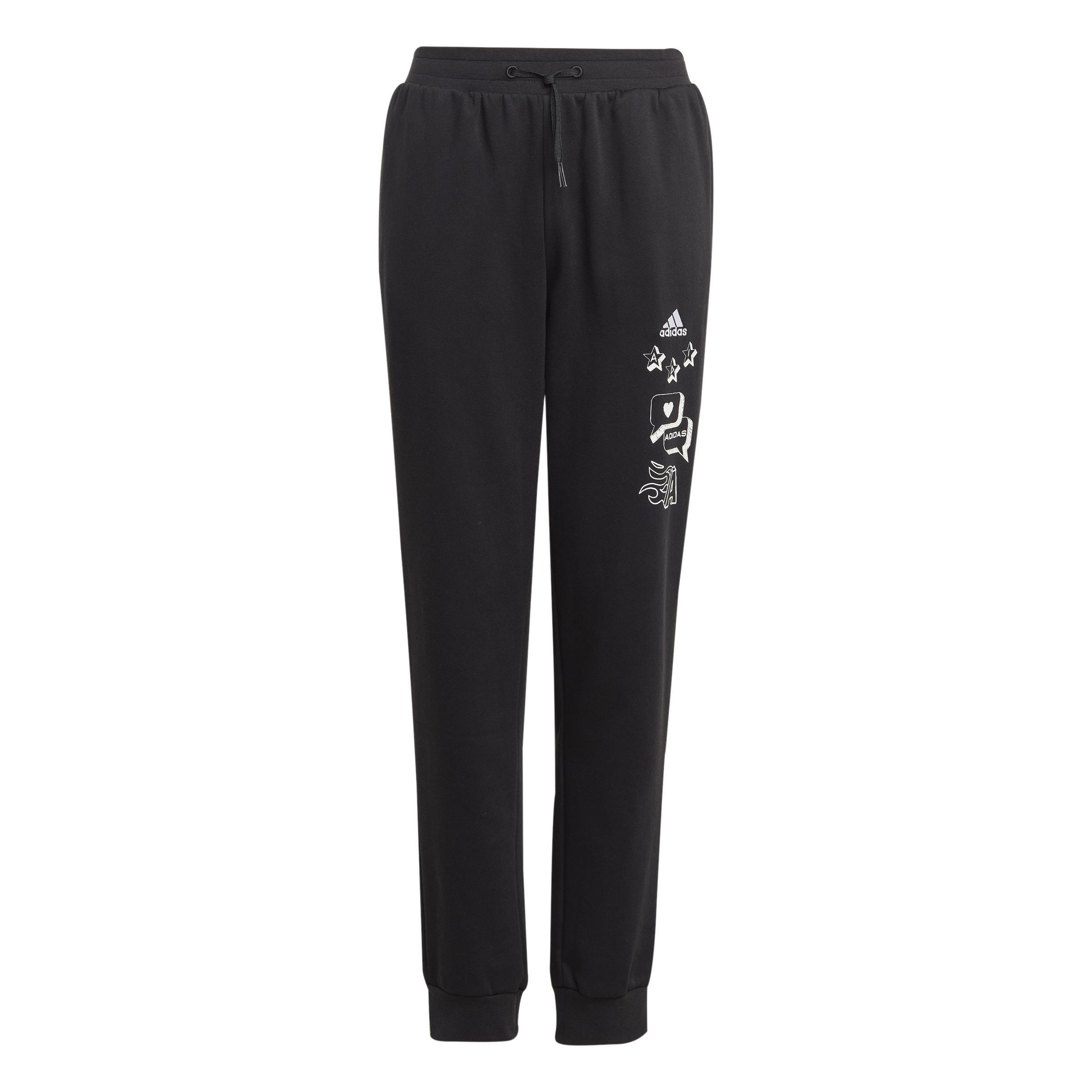Unisex Kids Brand Love Joggers, Black, A901_ONE, large image number 1