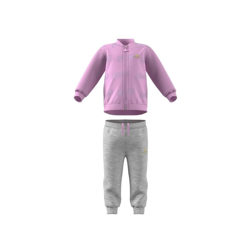 Unisex Kids Brand Love Golden Jacket And Jogger Set, Purple, A901_ONE, large image number 9