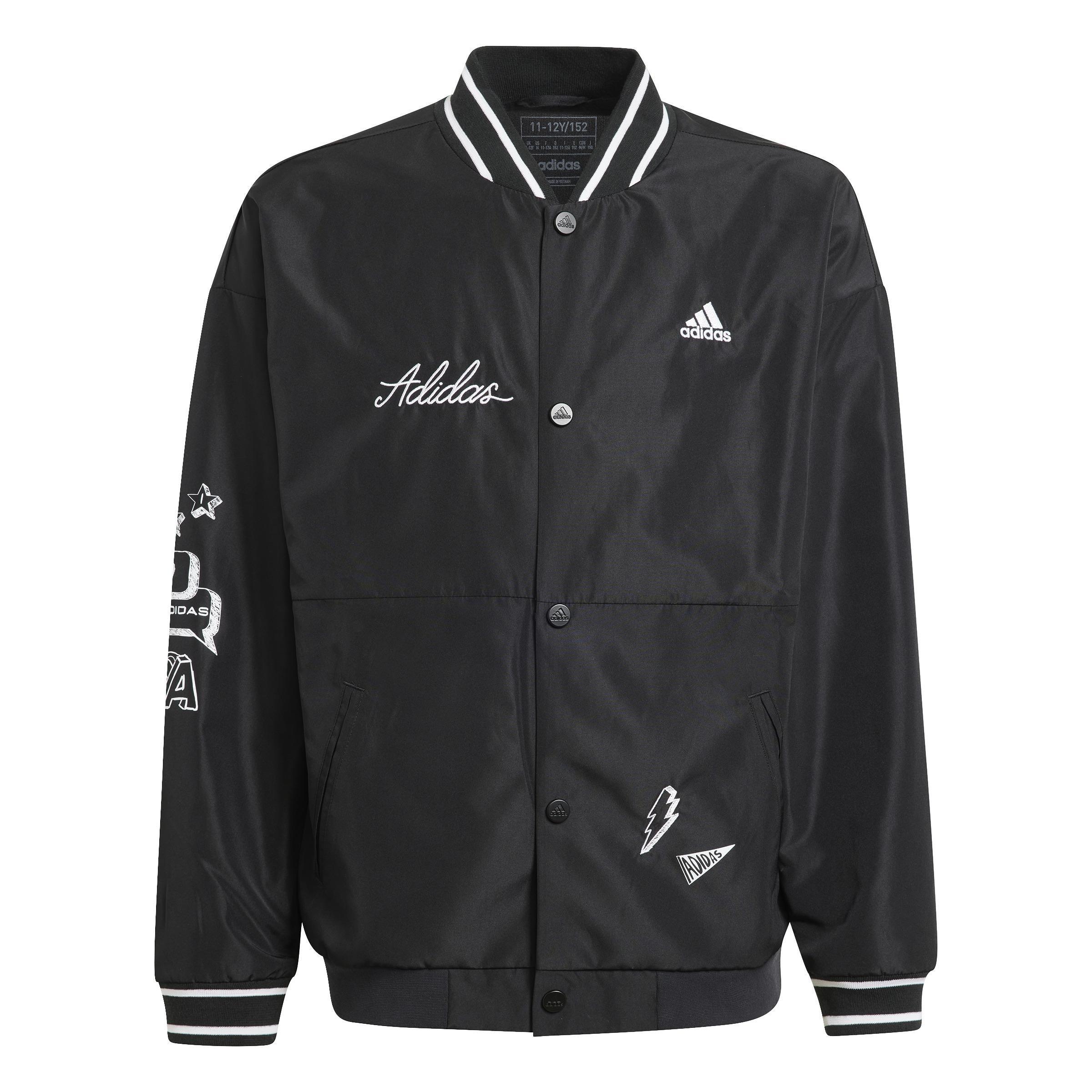 Unisex Kids Brand Love Woven Jacket, Black, A901_ONE, large image number 0