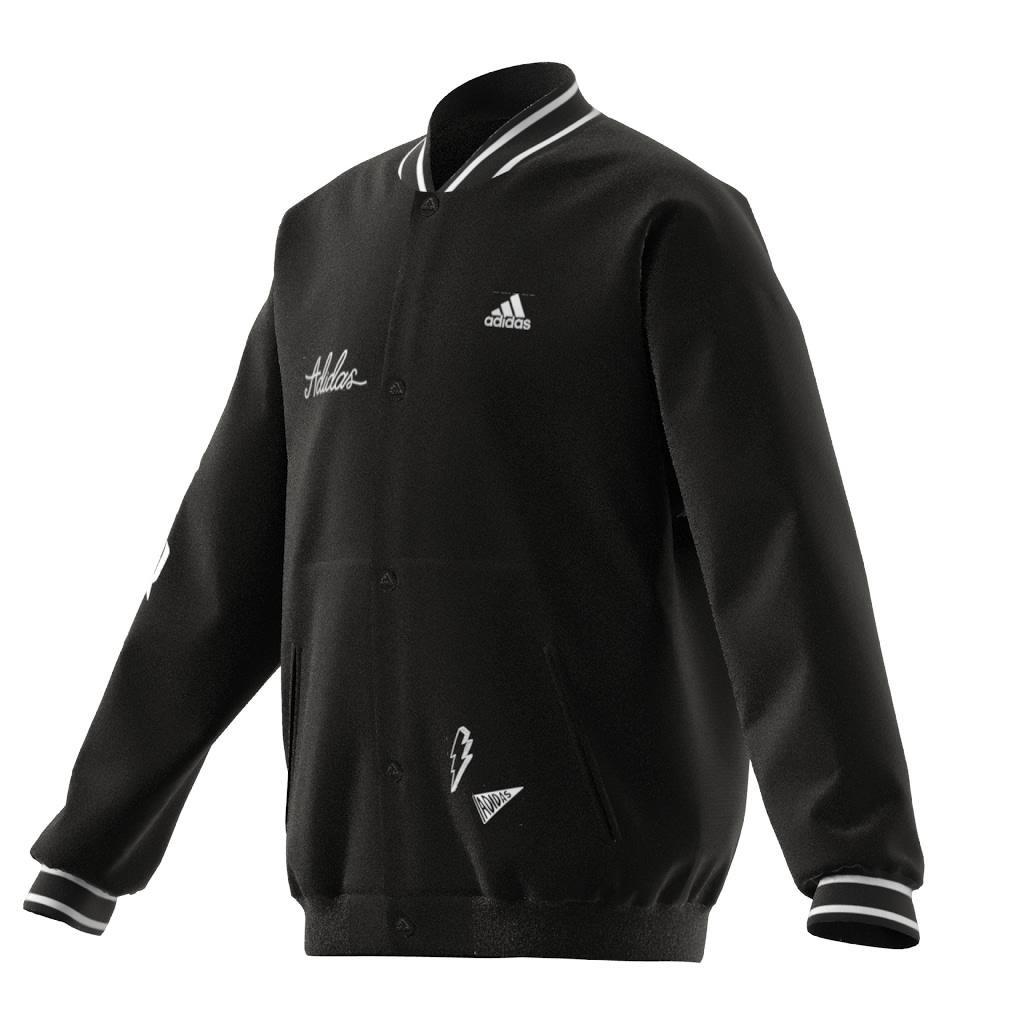 Unisex Kids Brand Love Woven Jacket, Black, A901_ONE, large image number 7