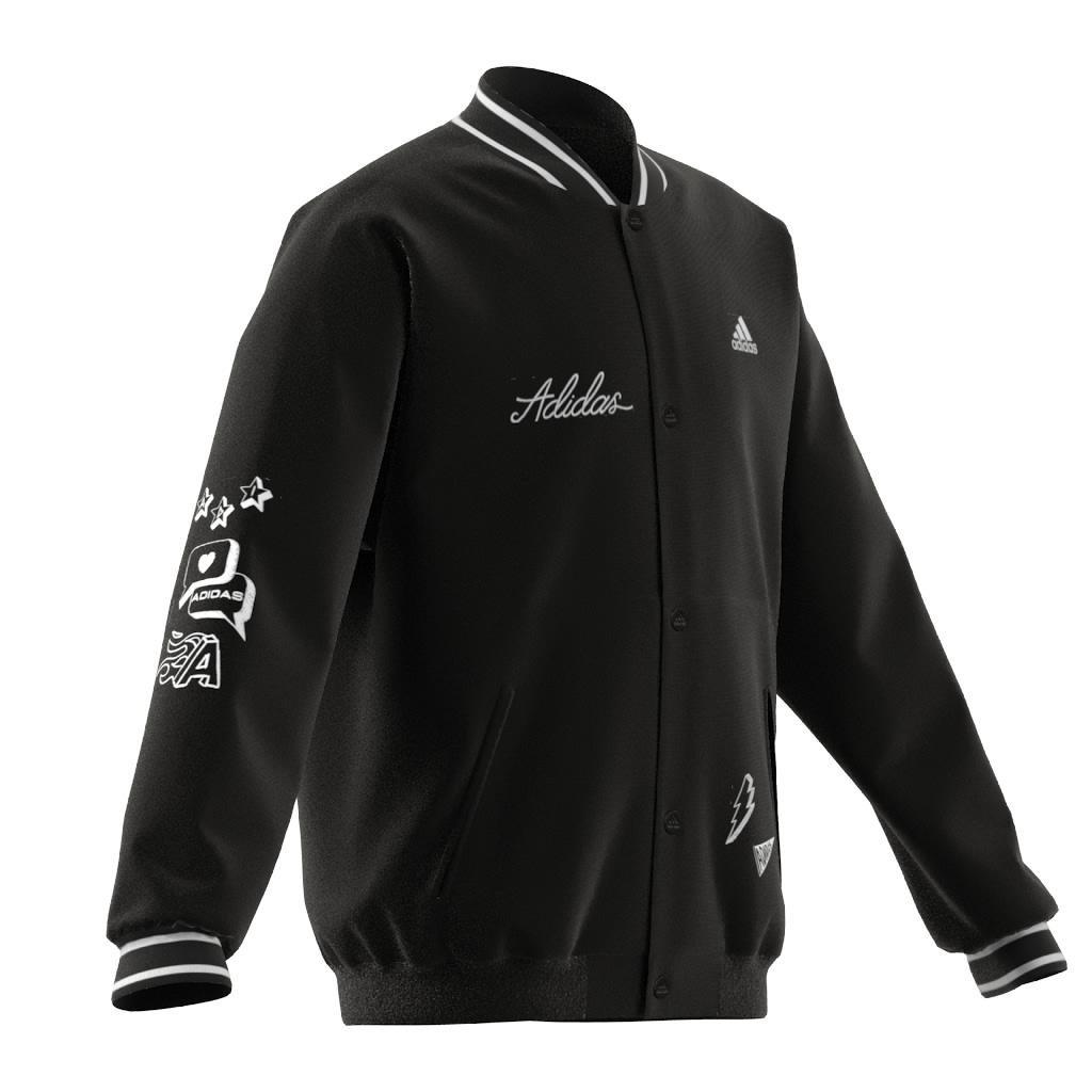 Unisex Kids Brand Love Woven Jacket, Black, A901_ONE, large image number 8