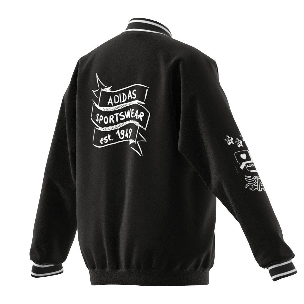 Unisex Kids Brand Love Woven Jacket, Black, A901_ONE, large image number 9