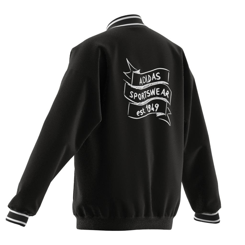 Unisex Kids Brand Love Woven Jacket, Black, A901_ONE, large image number 10