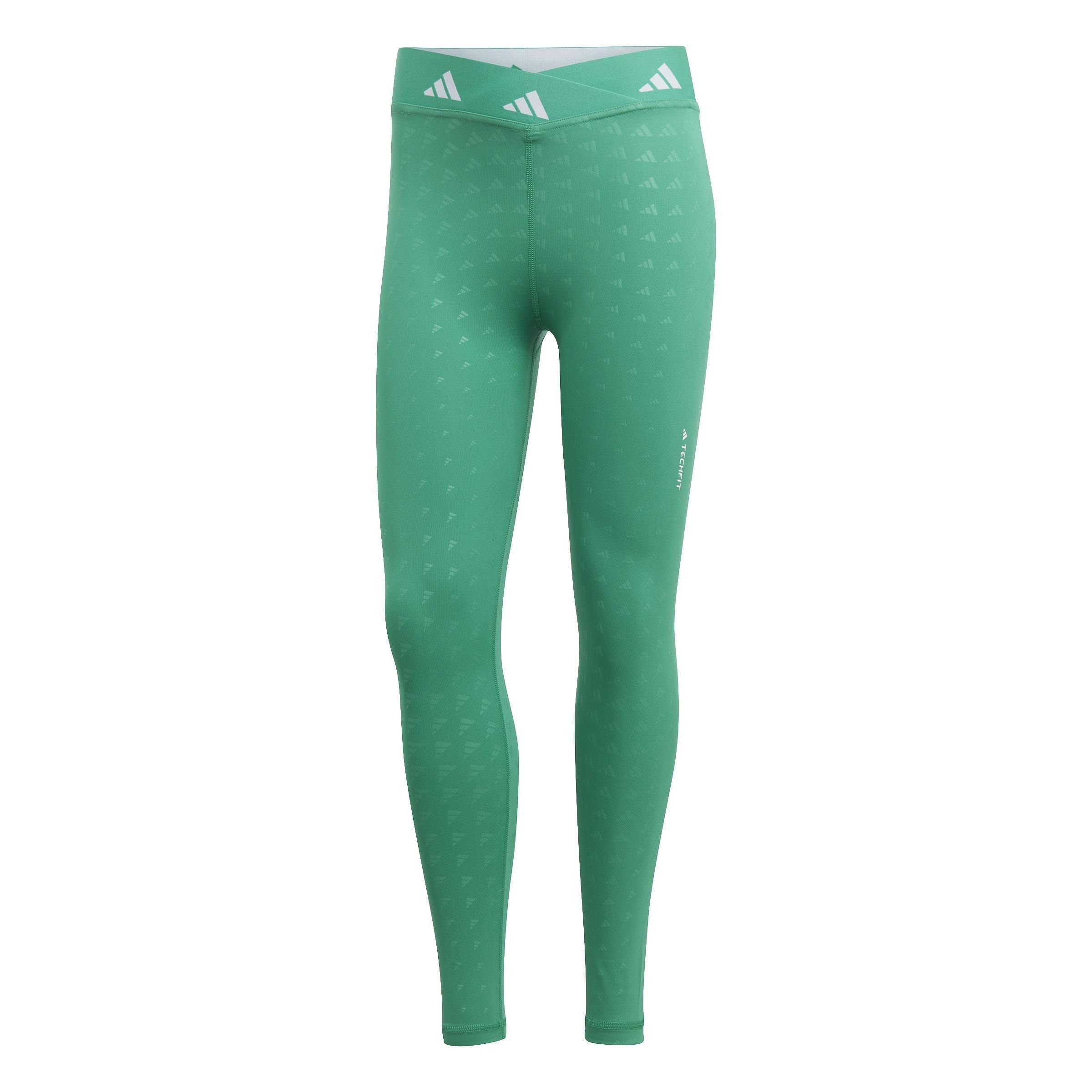 Techfit Brand Love 7/8 Leggings, Green, A901_ONE, large image number 0