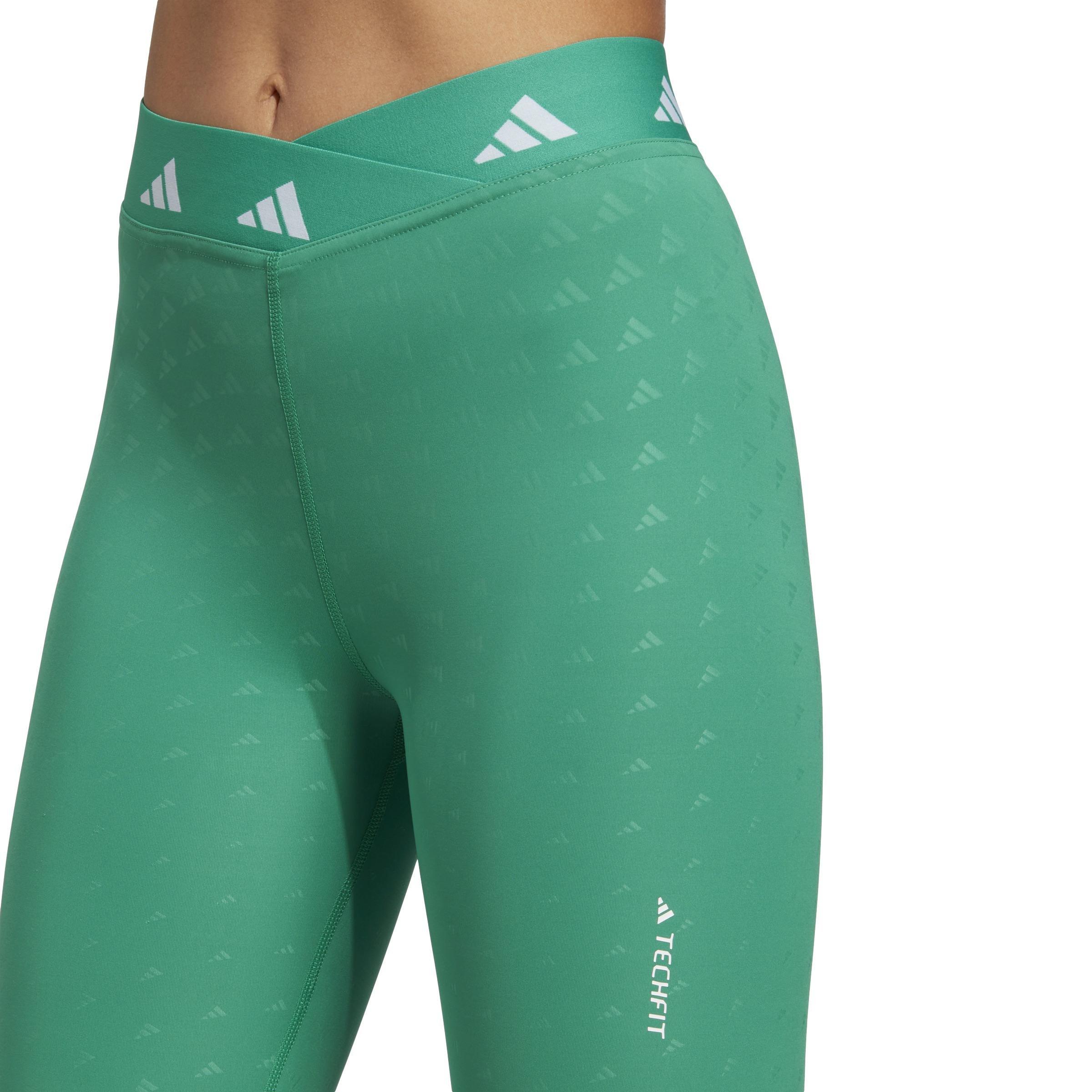 Techfit Brand Love 7/8 Leggings, Green, A901_ONE, large image number 4