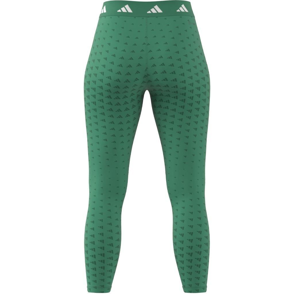 Techfit Brand Love 7/8 Leggings, Green, A901_ONE, large image number 7