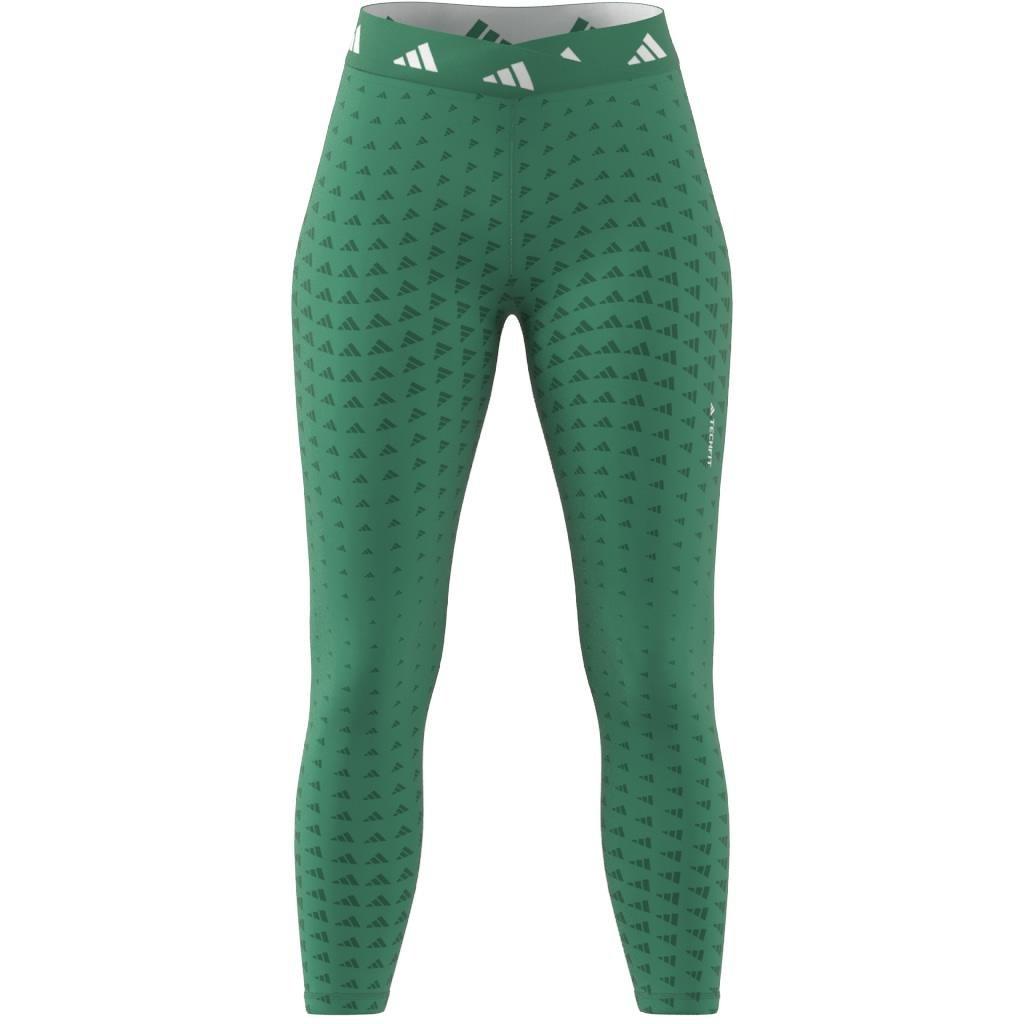 Techfit Brand Love 7/8 Leggings, Green, A901_ONE, large image number 10