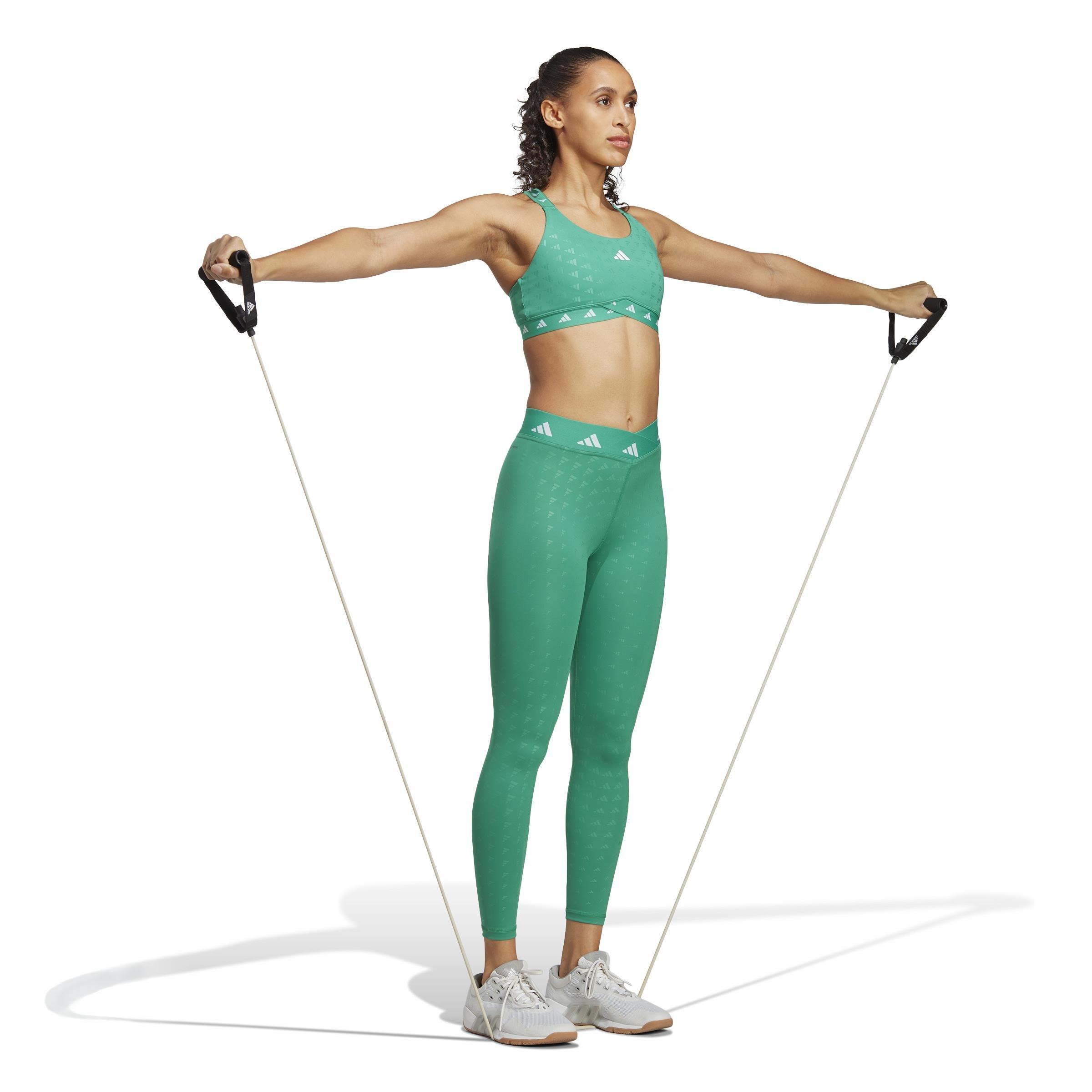 Techfit Brand Love 7/8 Leggings, Green, A901_ONE, large image number 13