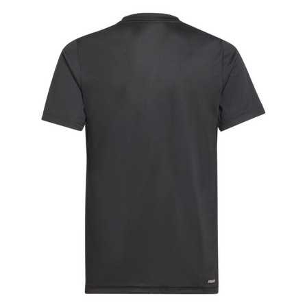 Kids Unisex Train Essentials Aeroready Logo T-Shirt, Black, A901_ONE, large image number 3