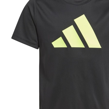 Kids Unisex Train Essentials Aeroready Logo T-Shirt, Black, A901_ONE, large image number 4