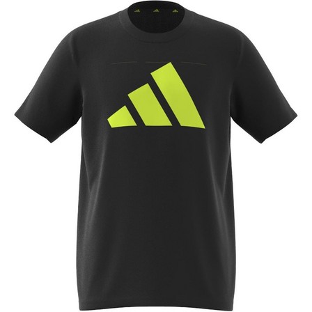 Kids Unisex Train Essentials Aeroready Logo T-Shirt, Black, A901_ONE, large image number 8