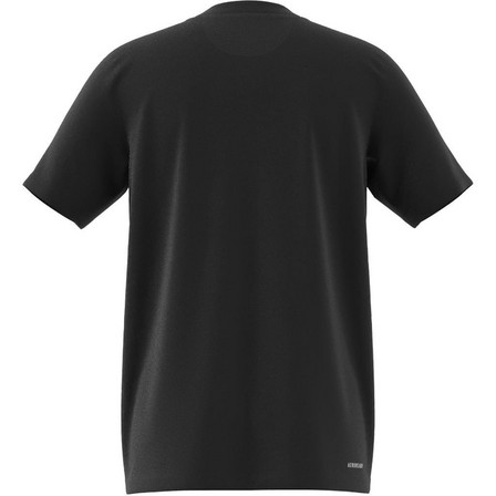 Kids Unisex Train Essentials Aeroready Logo T-Shirt, Black, A901_ONE, large image number 9