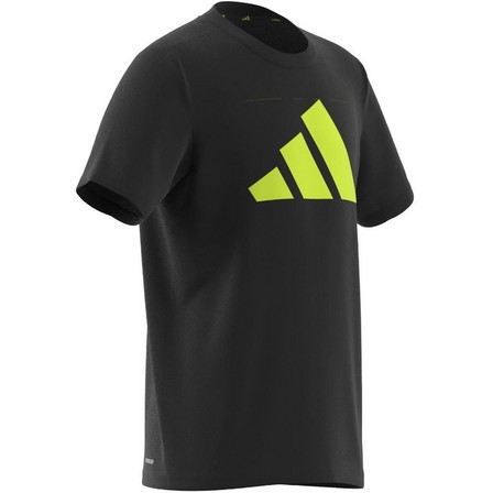 Kids Unisex Train Essentials Aeroready Logo T-Shirt, Black, A901_ONE, large image number 10