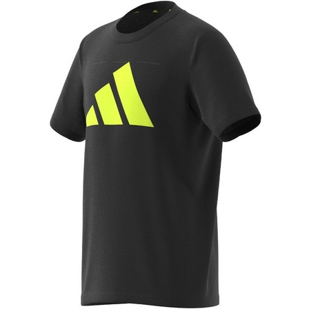 Kids Unisex Train Essentials Aeroready Logo T-Shirt, Black, A901_ONE, large image number 12