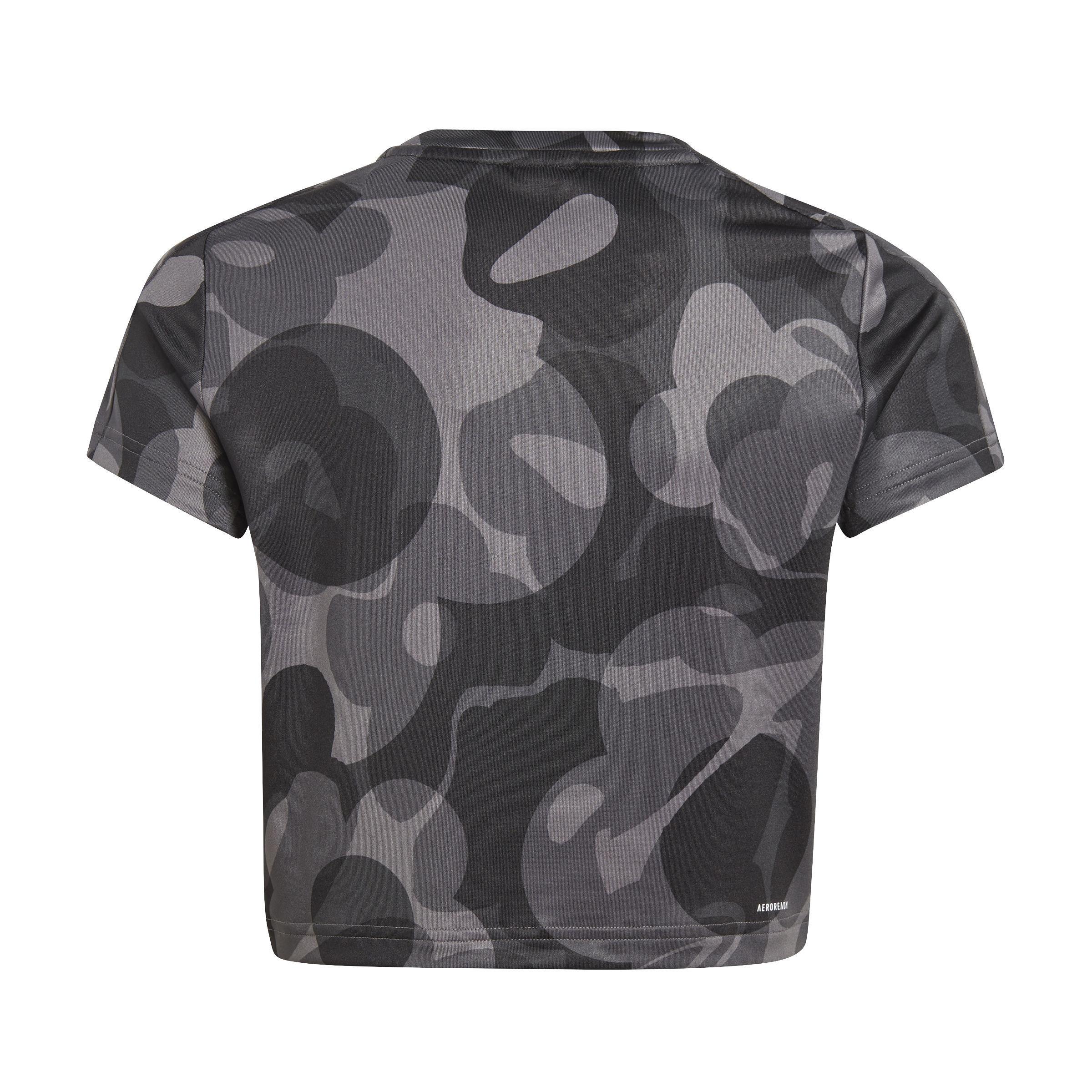 Kids Seasonal Print Crop T-Shirt, Black, A901_ONE, large image number 2