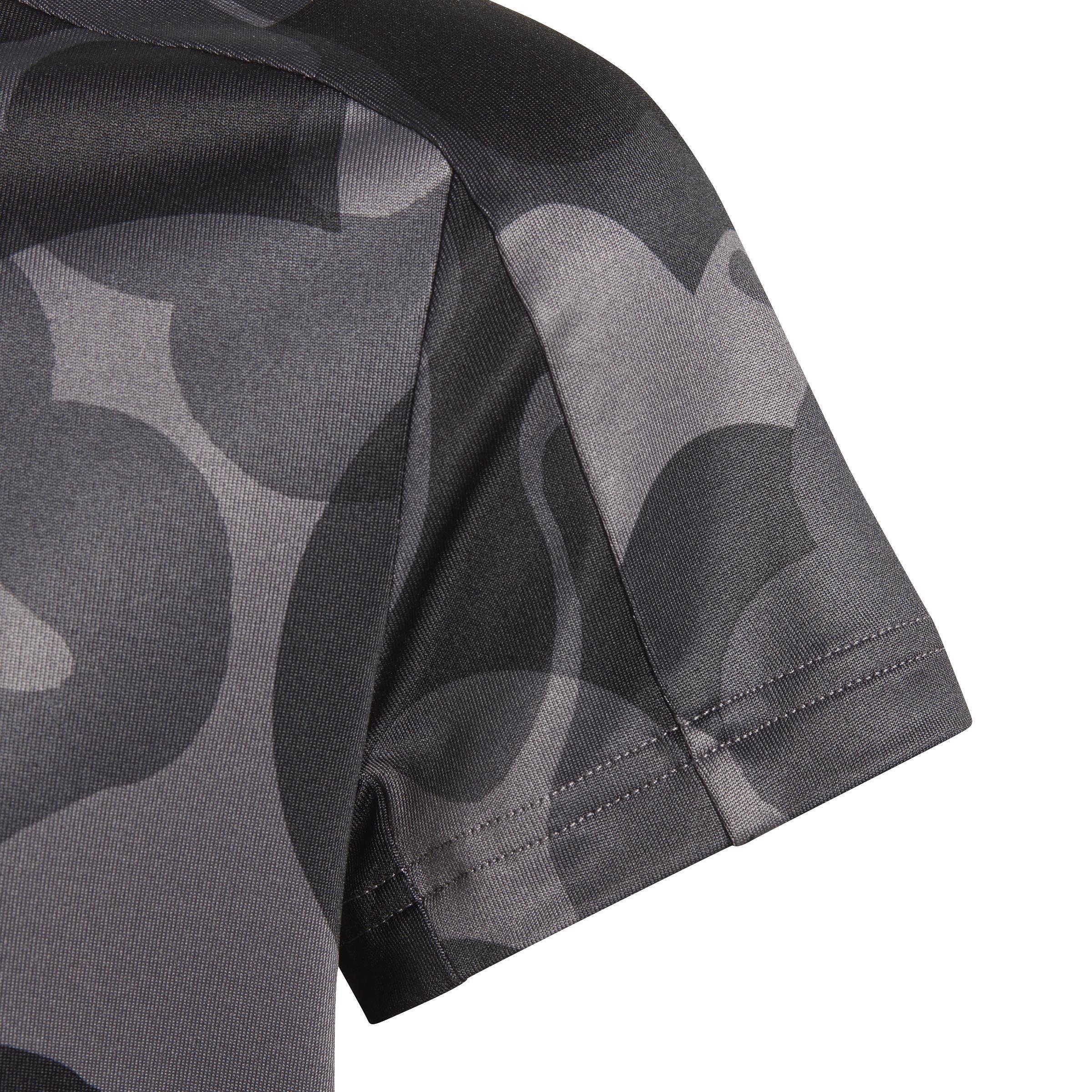 Kids Seasonal Print Crop T-Shirt, Black, A901_ONE, large image number 5