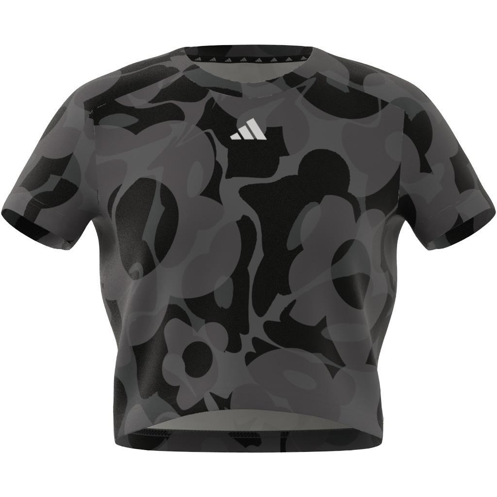 Kids Seasonal Print Crop T-Shirt, Black, A901_ONE, large image number 9