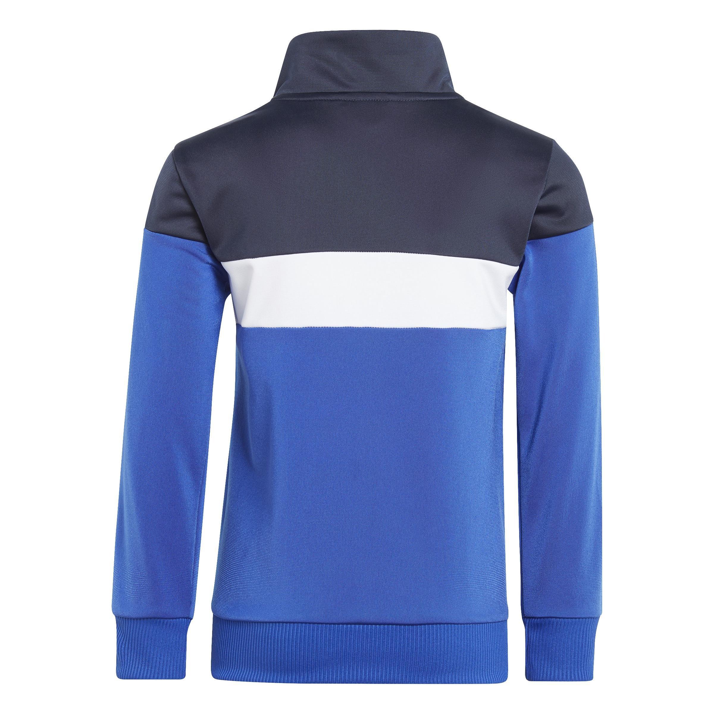 Unisex Kids Tiberio 3-Stripes Colorblock Shiny Track Suit, Blue, A901_ONE, large image number 1