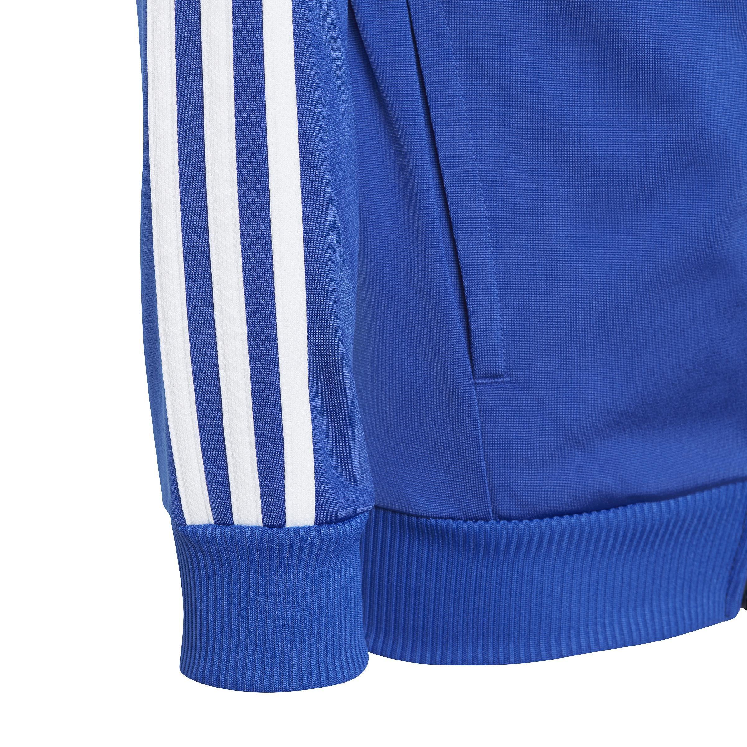 Unisex Kids Tiberio 3-Stripes Colorblock Shiny Track Suit, Blue, A901_ONE, large image number 4