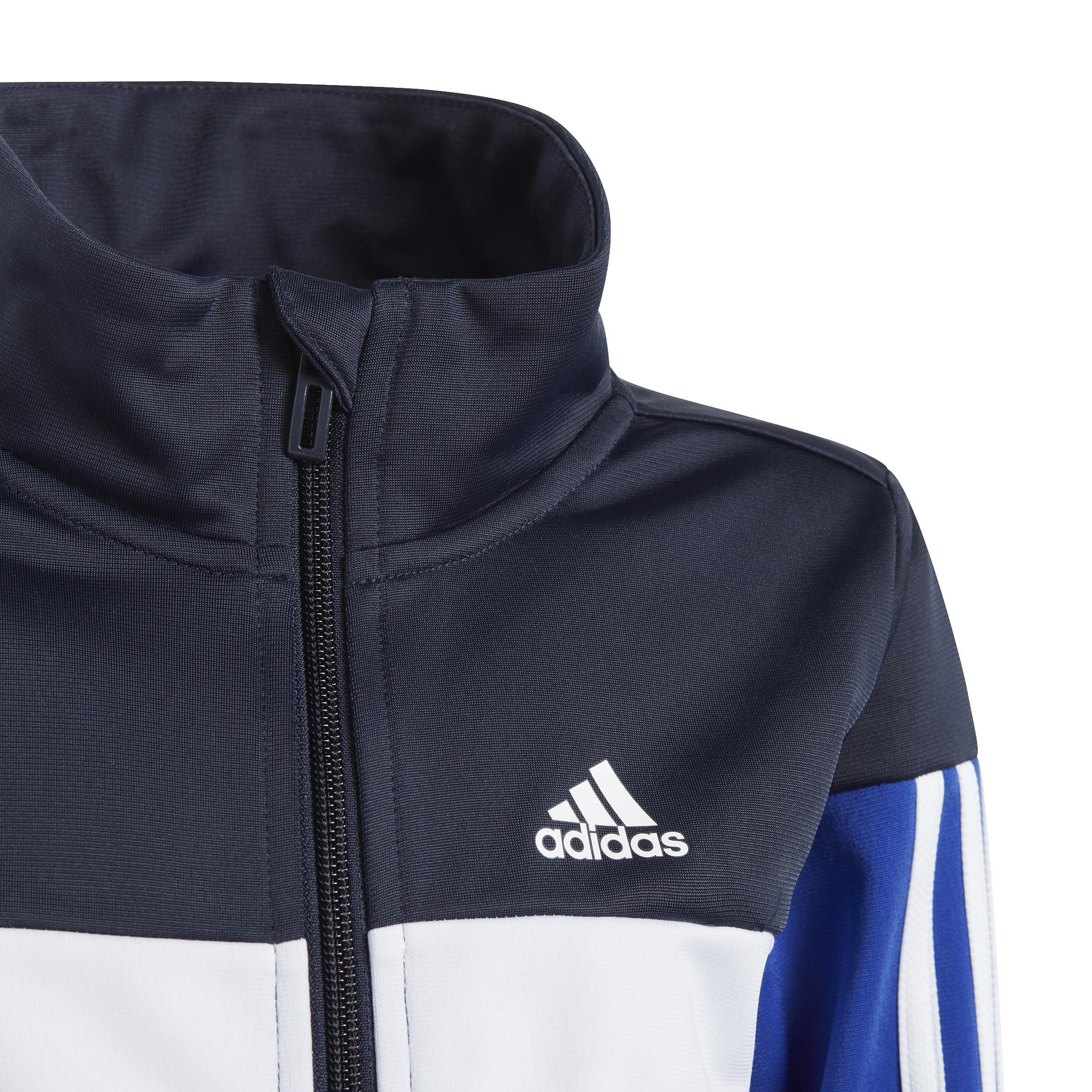 Unisex Kids Tiberio 3-Stripes Colorblock Shiny Track Suit, Blue, A901_ONE, large image number 5