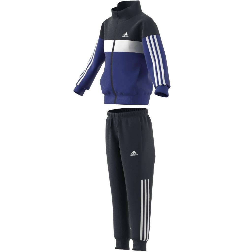 Unisex Kids Tiberio 3-Stripes Colorblock Shiny Track Suit, Blue, A901_ONE, large image number 6
