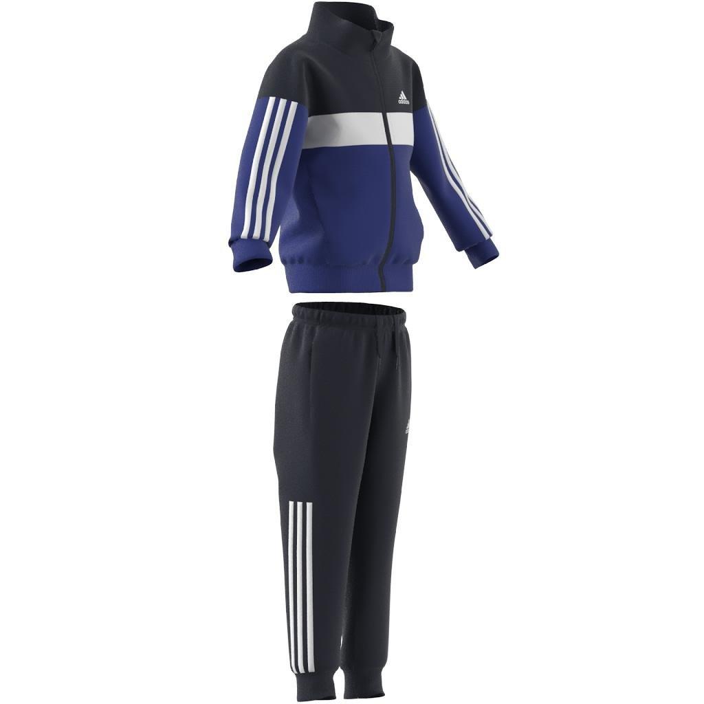 Unisex Kids Tiberio 3-Stripes Colorblock Shiny Track Suit, Blue, A901_ONE, large image number 9