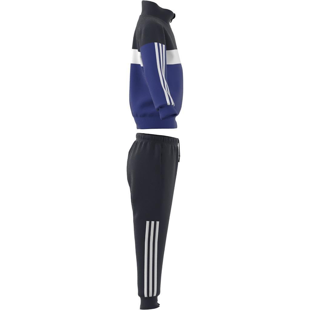 Unisex Kids Tiberio 3-Stripes Colorblock Shiny Track Suit, Blue, A901_ONE, large image number 11