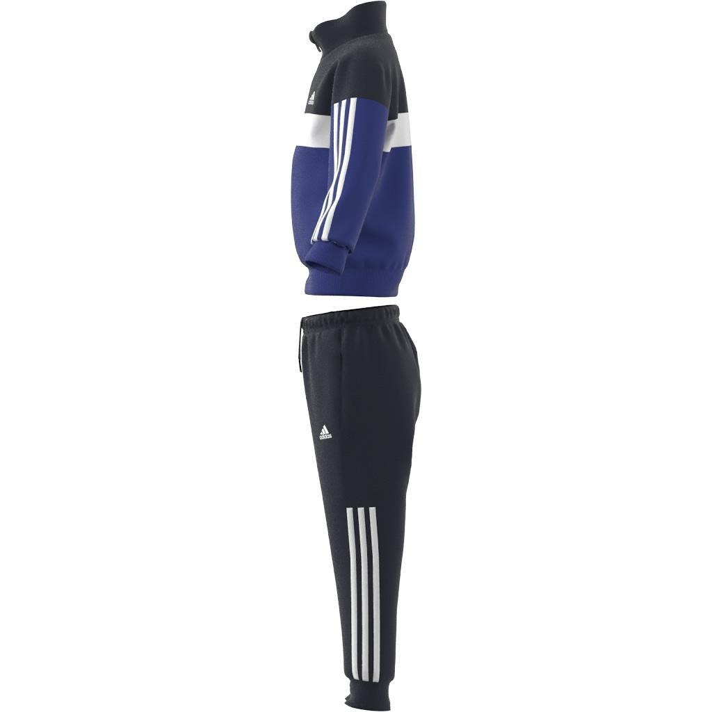 Unisex Kids Tiberio 3-Stripes Colorblock Shiny Track Suit, Blue, A901_ONE, large image number 13