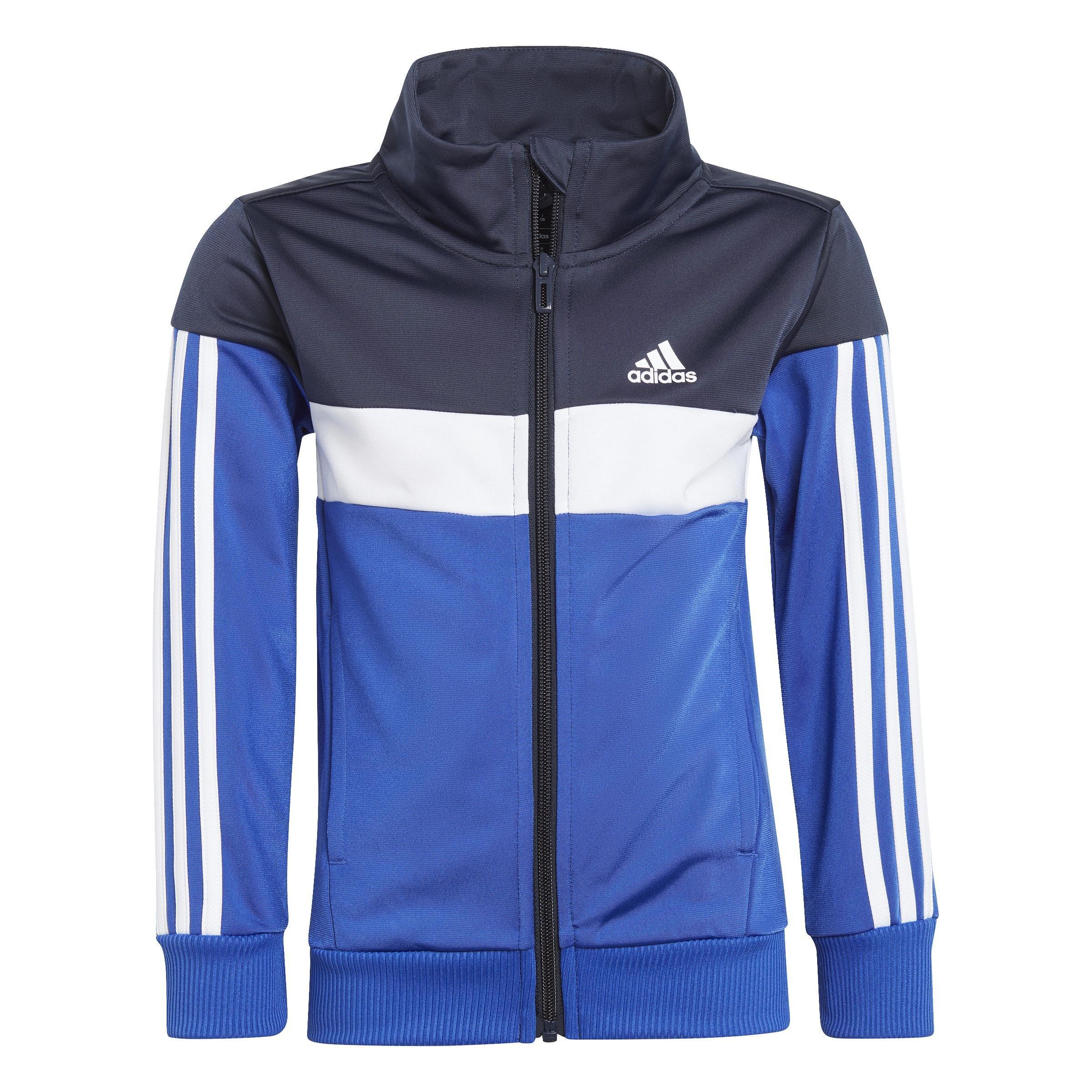 Unisex Kids Tiberio 3-Stripes Colorblock Shiny Track Suit, Blue, A901_ONE, large image number 14