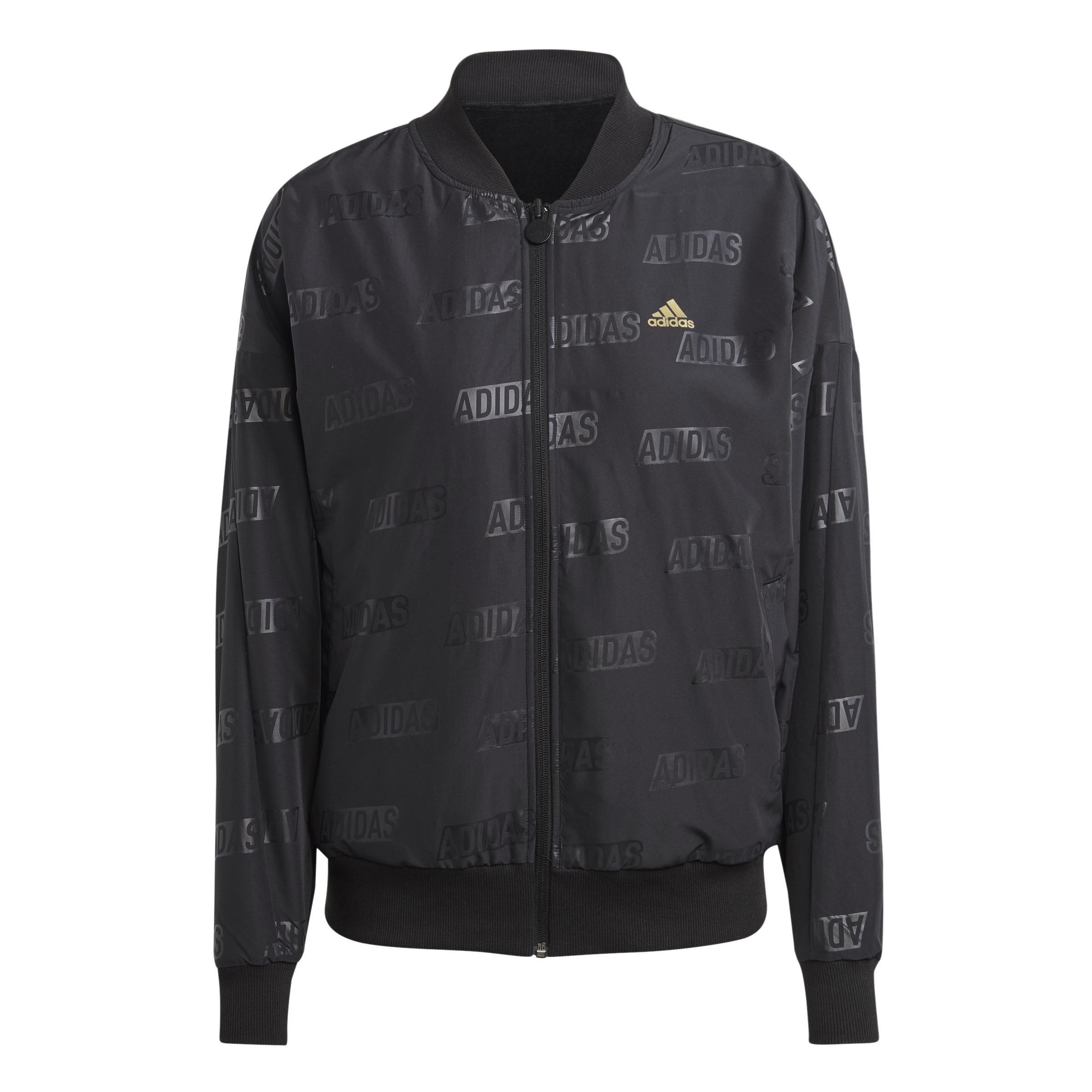 Embossed Monogram Reversible Jacket, Black, , large image number 3