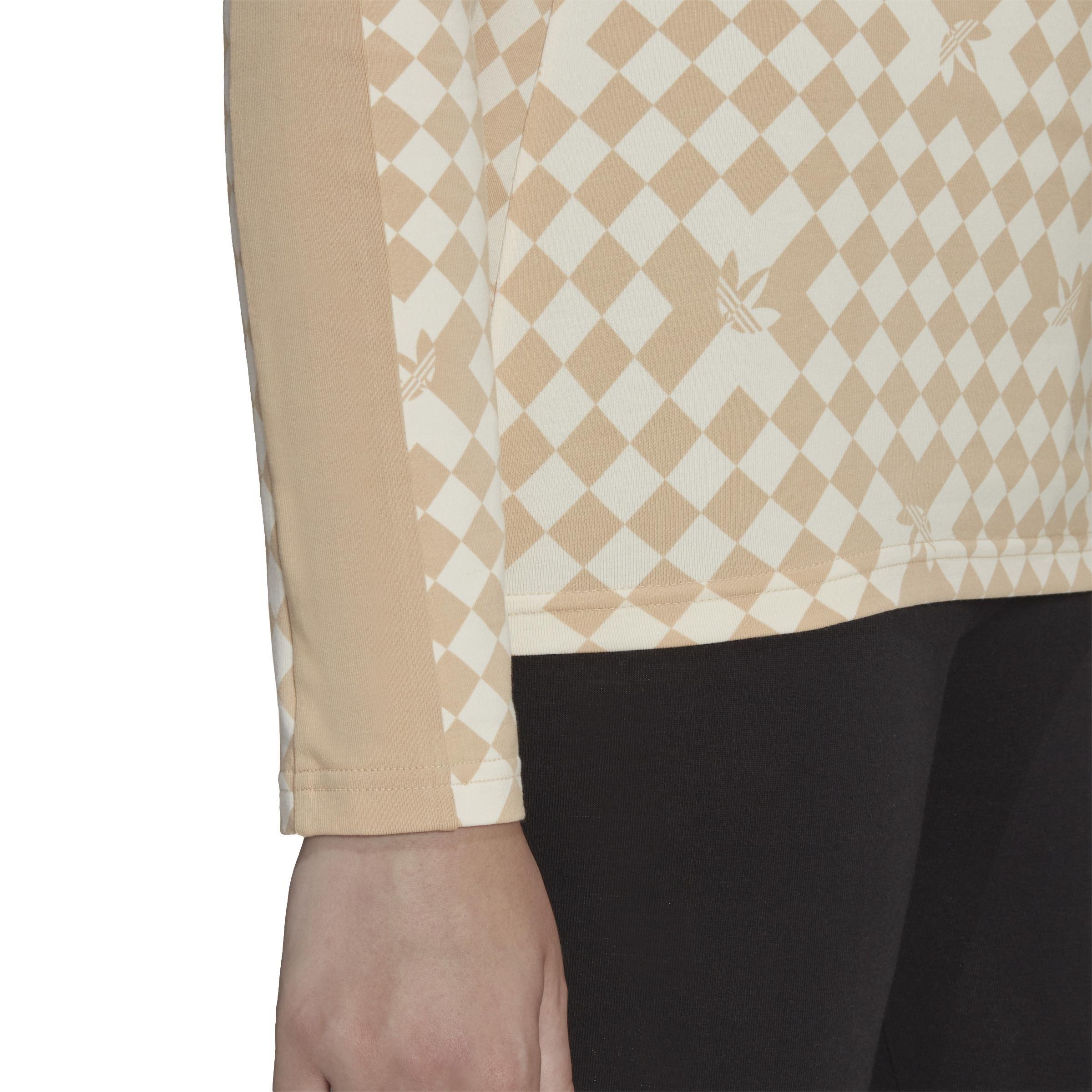 Ski Chic Allover Print Long Sleeve T-Shirt, Beige, A901_ONE, large image number 5