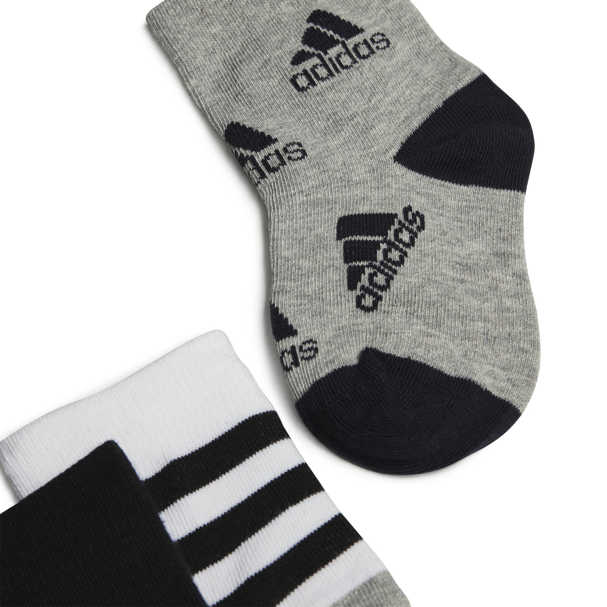 Unisex Kids Graphic Socks - Set Of 3, White, , large image number 1