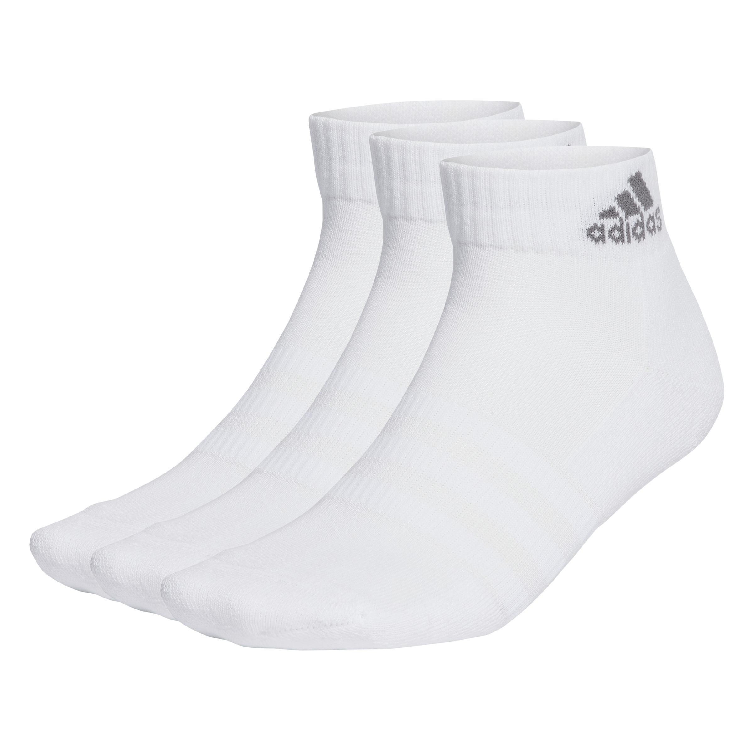 Unisex Cushioned Sportswear Ankle Socks 3 Pairs, White, , large image number 0