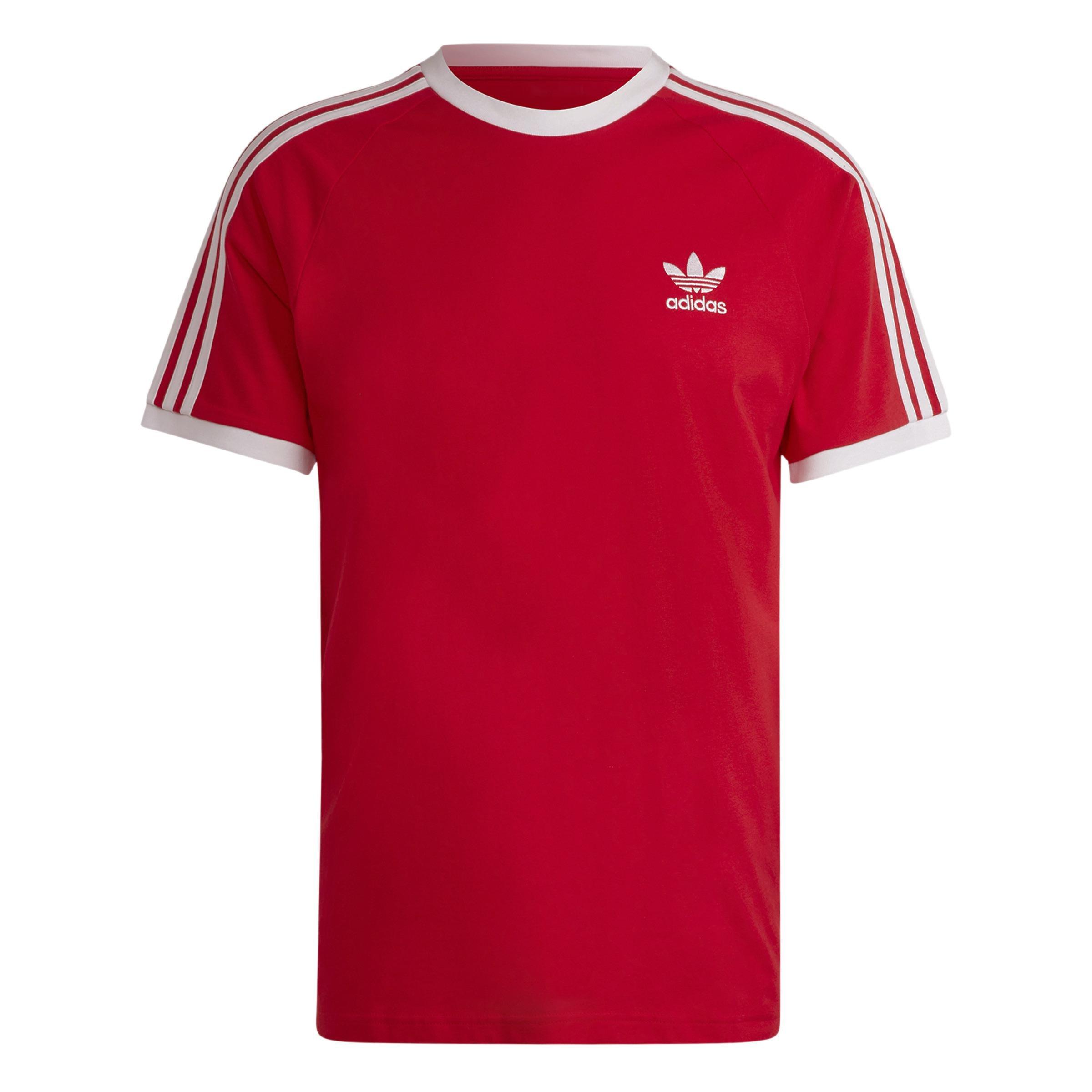 Adicolor Classics 3-Stripes T-Shirt, Red, A901_ONE, large image number 0