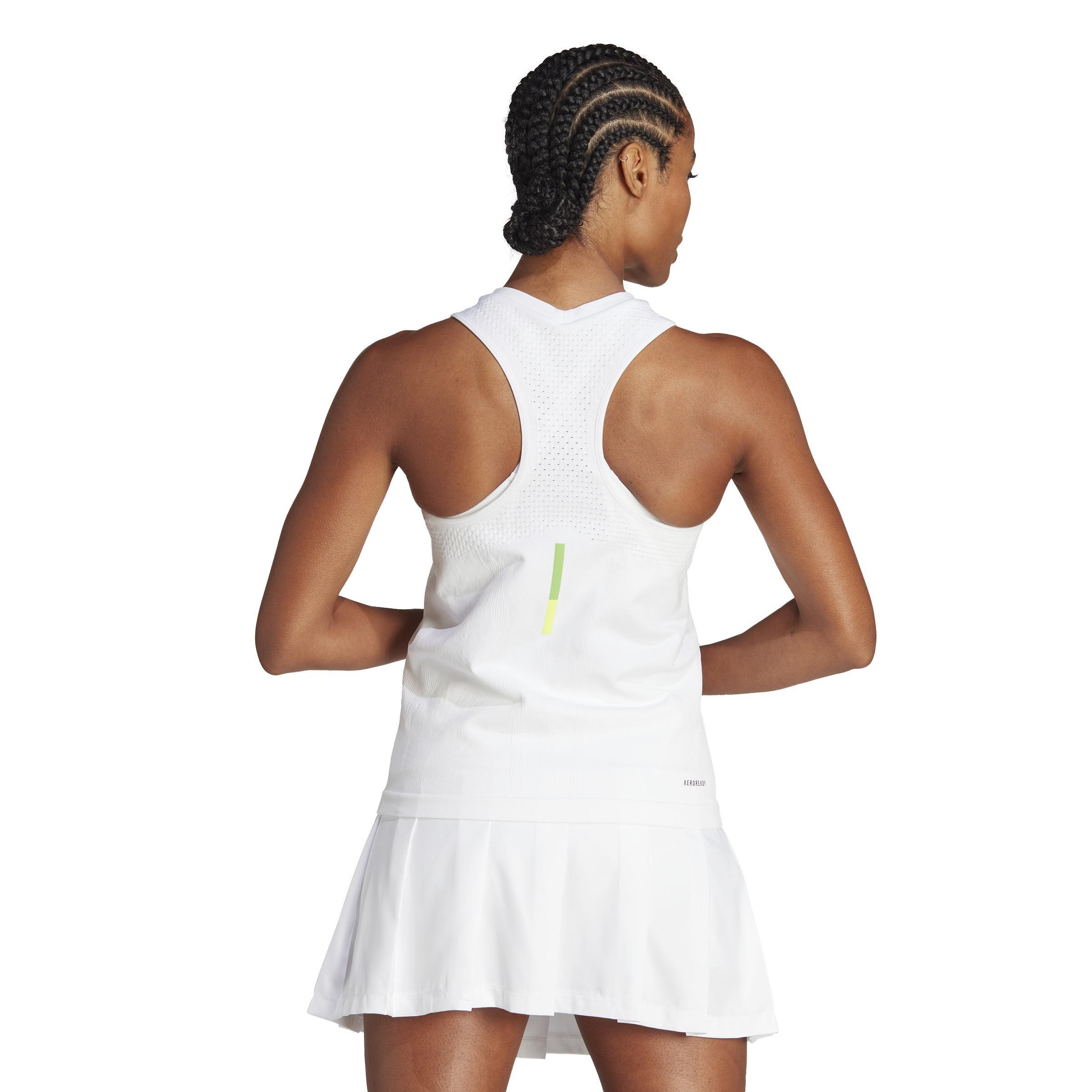 Aeroready Pro Seamless Tennis Tank Top, White, A901_ONE, large image number 3