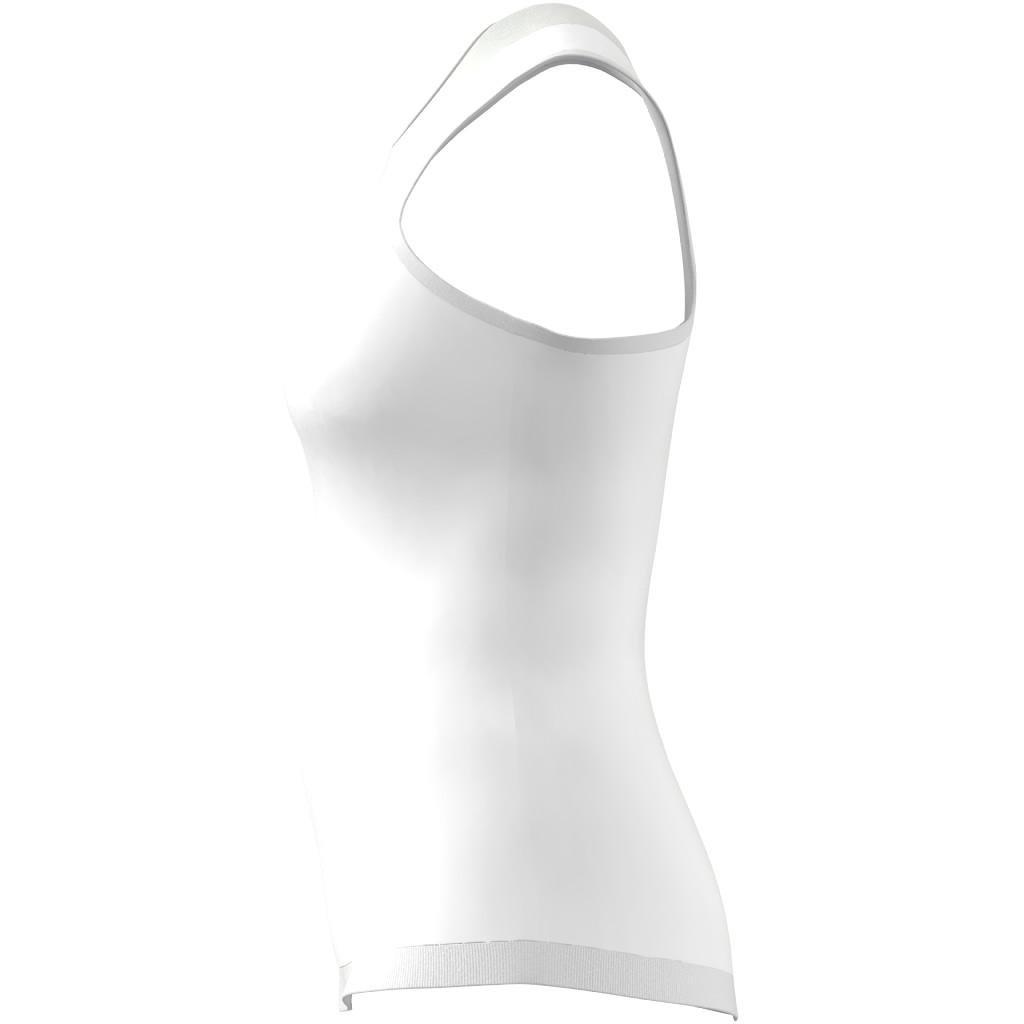 Aeroready Pro Seamless Tennis Tank Top, White, A901_ONE, large image number 12