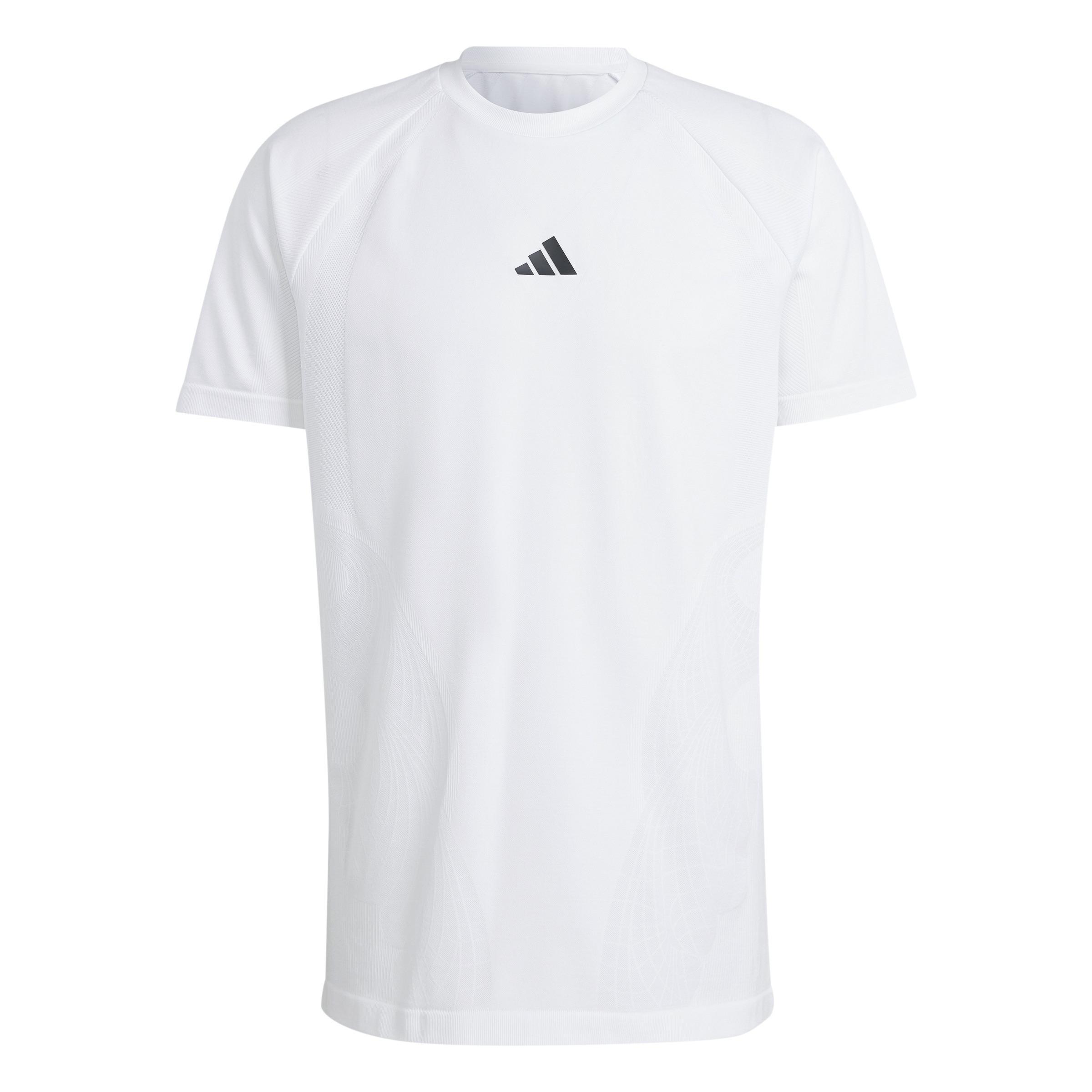 Aeroready Pro Seamless Tennis T-Shirt, White, A901_ONE, large image number 0