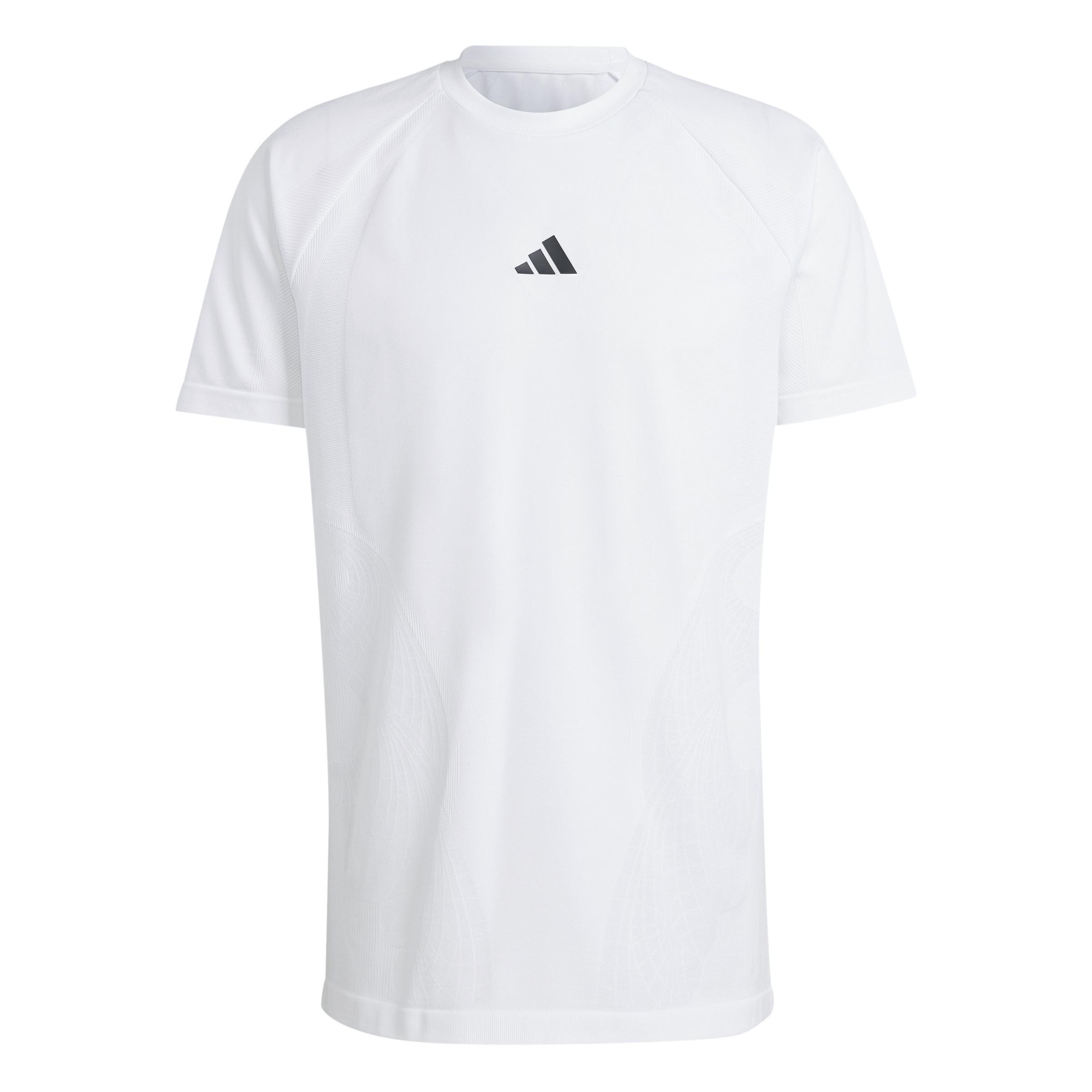 Aeroready Pro Seamless Tennis T-Shirt, White, A901_ONE, large image number 1