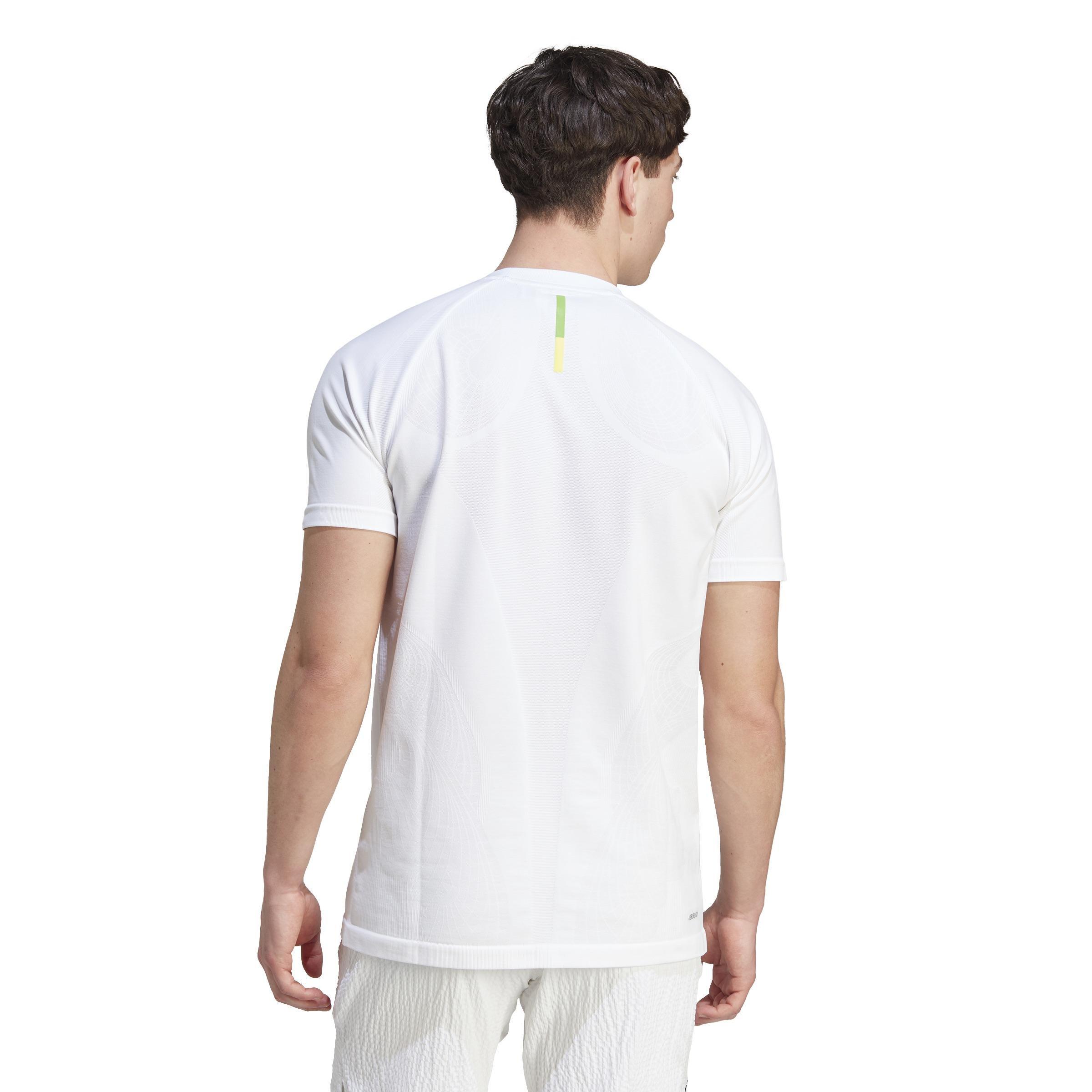 Aeroready Pro Seamless Tennis T-Shirt, White, A901_ONE, large image number 3