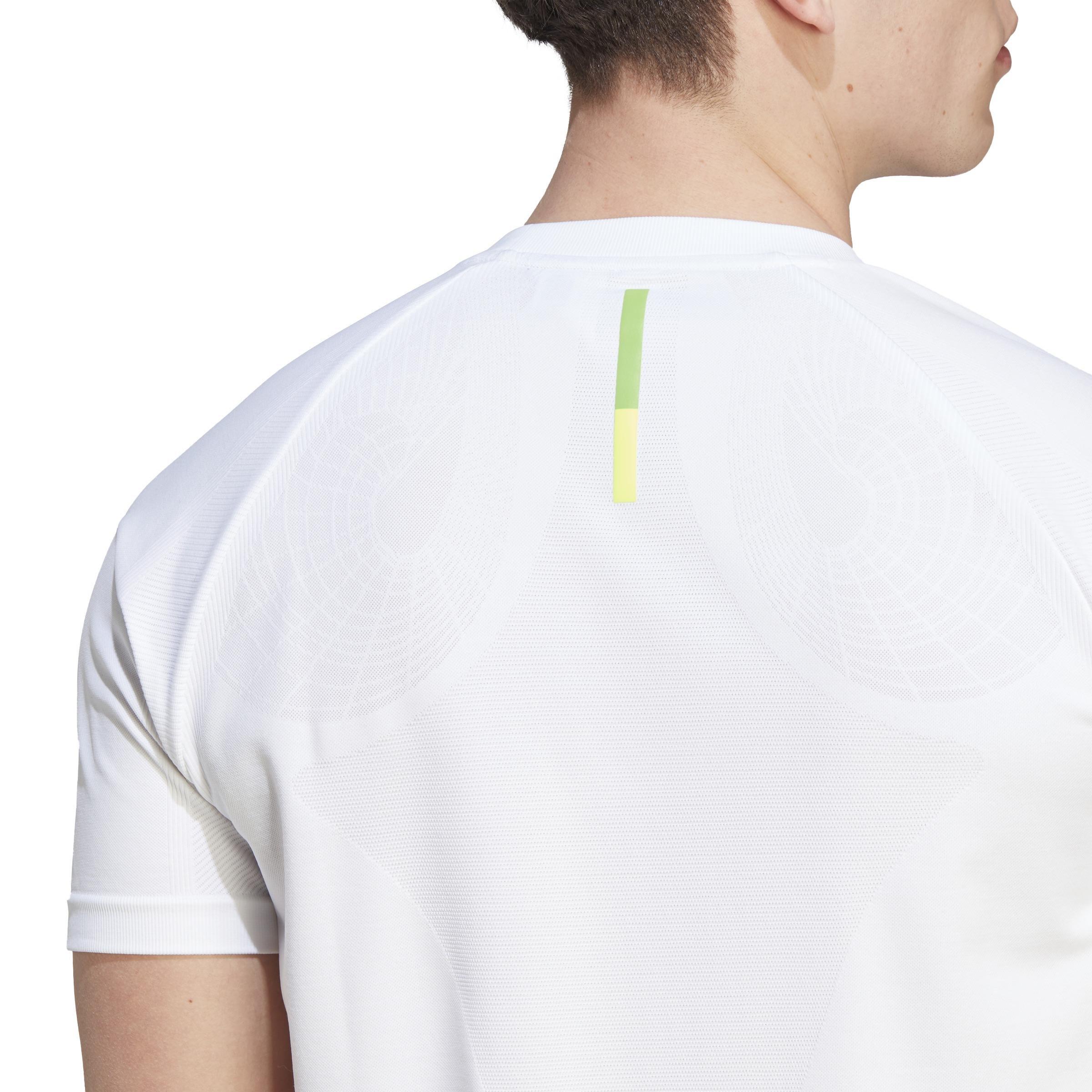 Aeroready Pro Seamless Tennis T-Shirt, White, A901_ONE, large image number 5