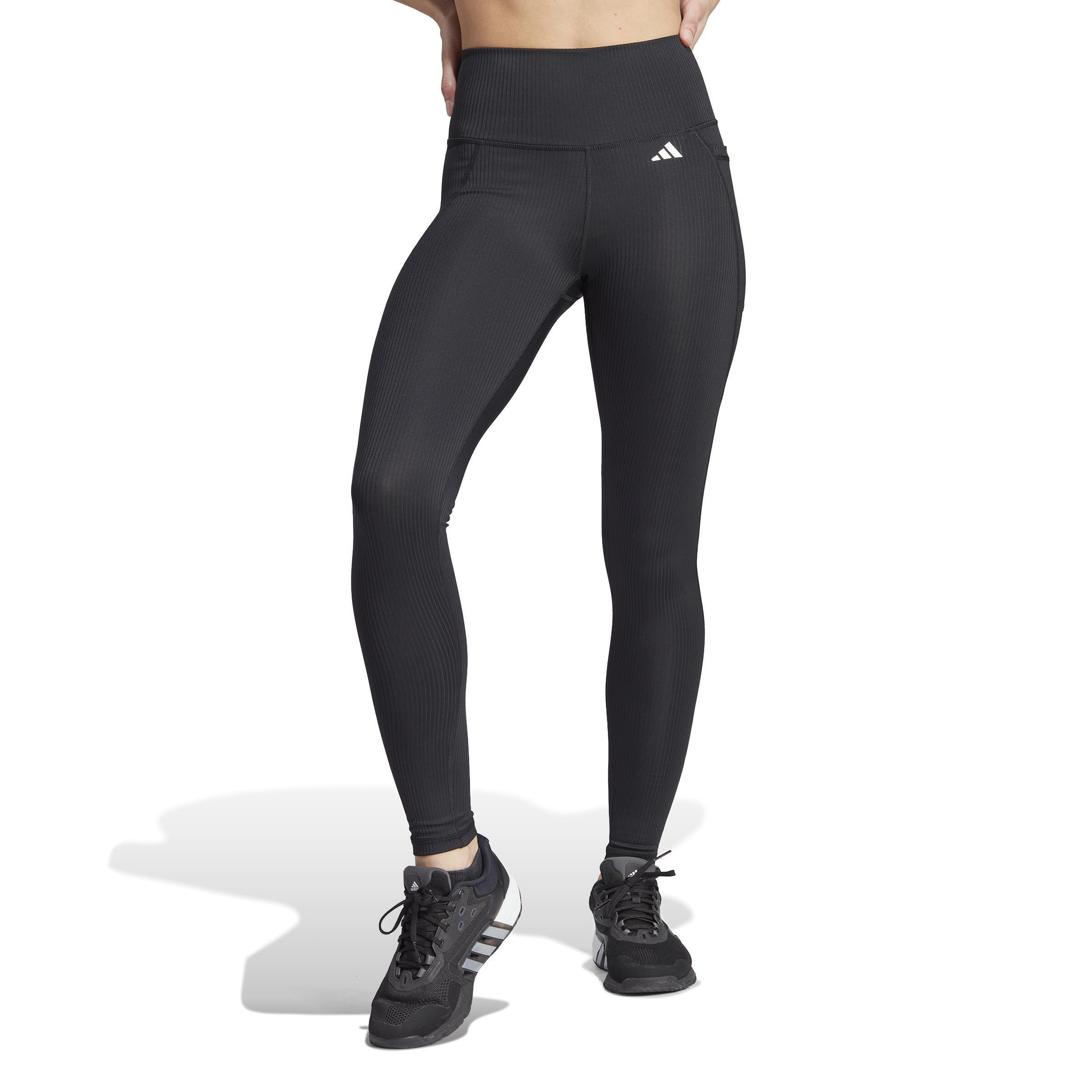 Optime Ribbed 7/8 Leggings, Black, A901_ONE, large image number 7