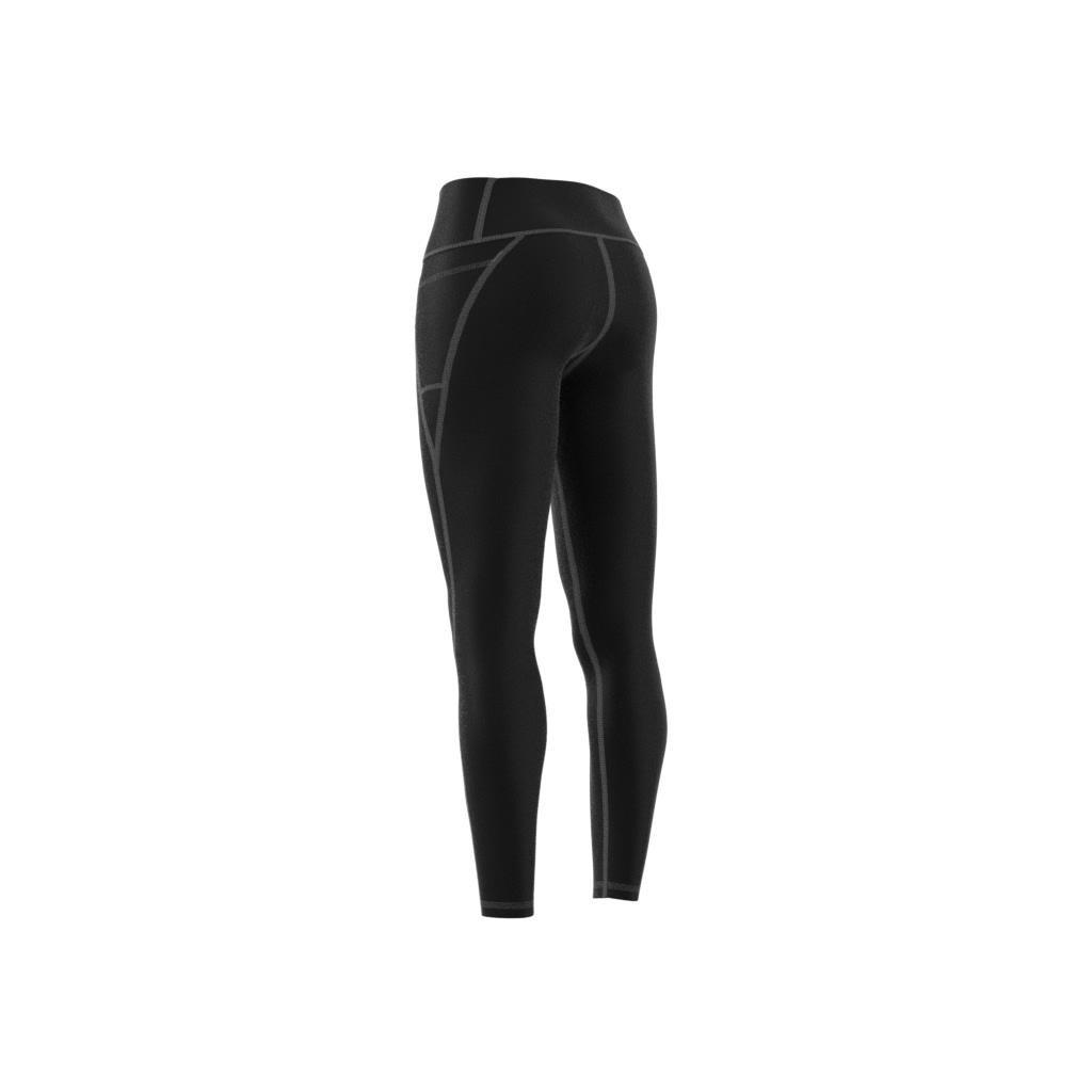 Optime Ribbed 7/8 Leggings, Black, A901_ONE, large image number 12