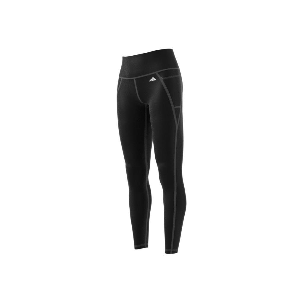 Optime Ribbed 7/8 Leggings, Black, A901_ONE, large image number 14