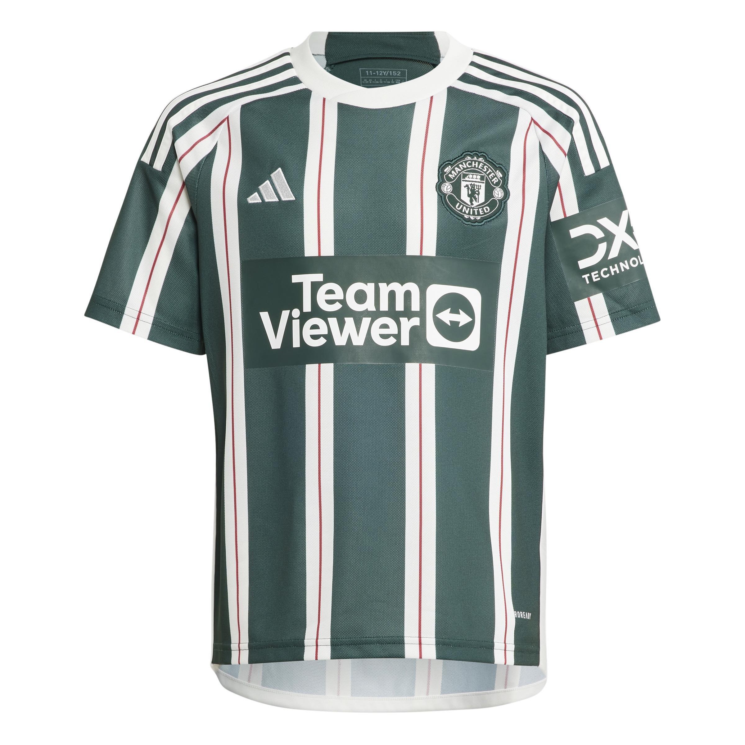 Kids Manchester United 23/24 Away Jersey, Green, A901_ONE, medium