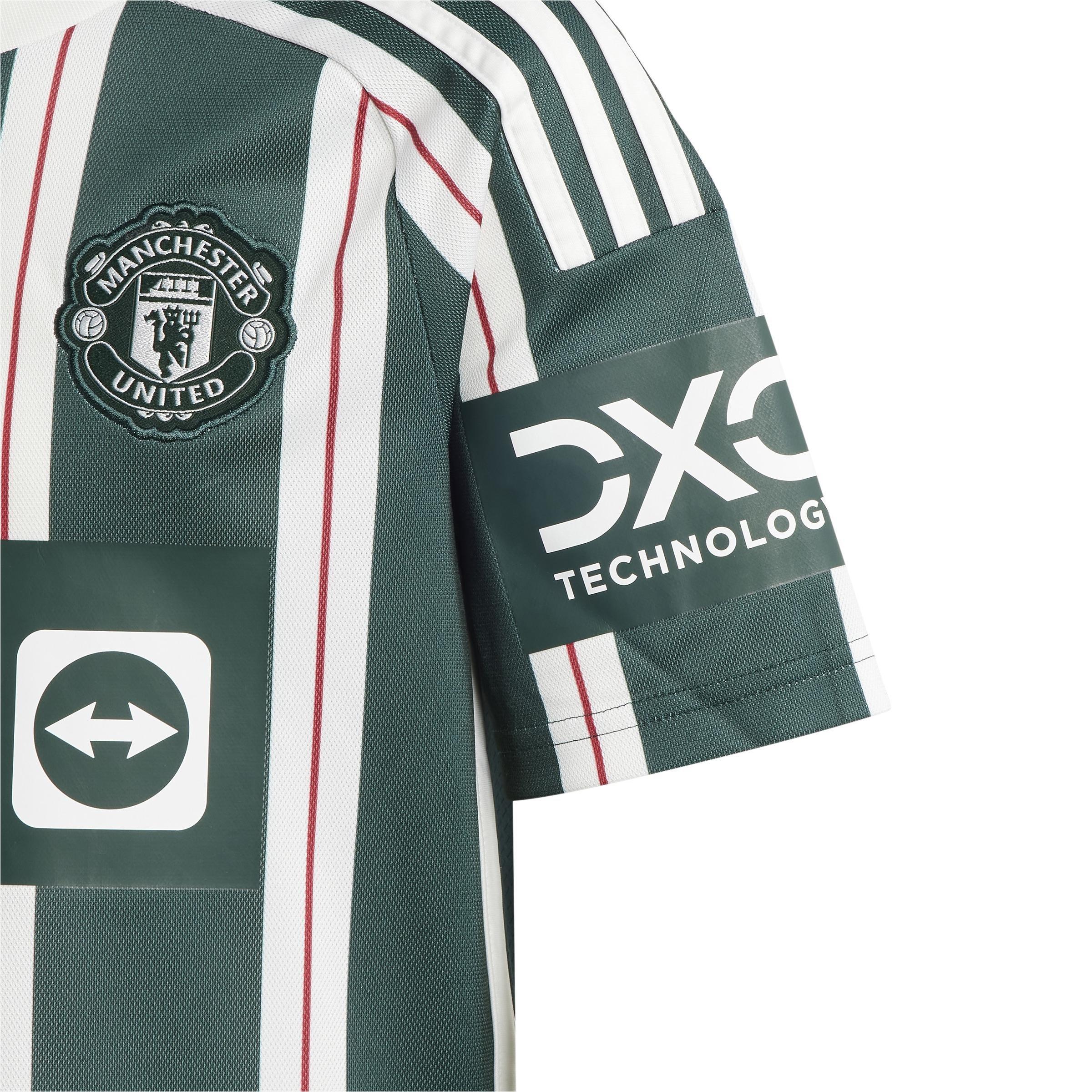 Kids Manchester United 23/24 Away Jersey, Green, A901_ONE, large image number 4