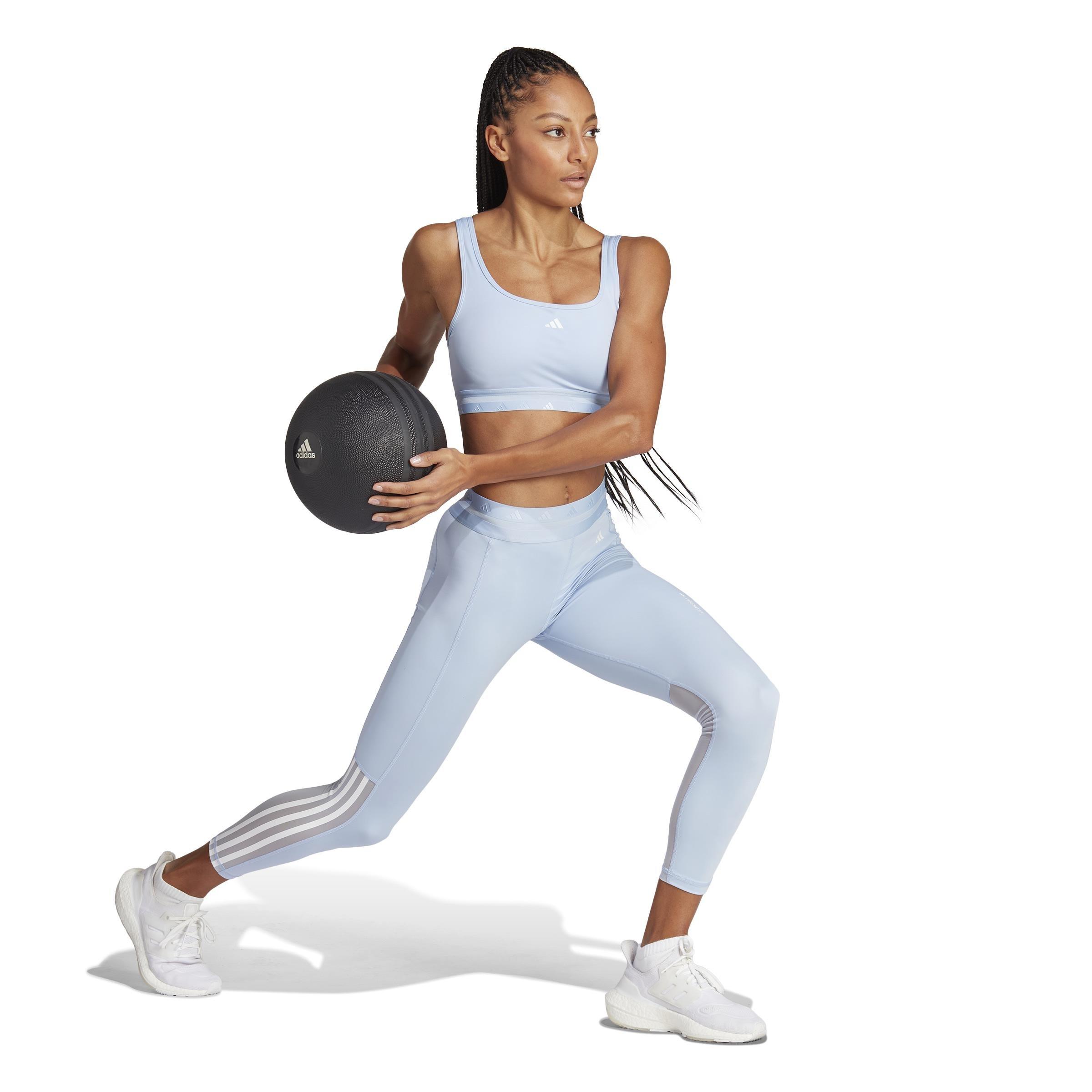 Aeroreact Training Light-Support Techfit Bra, Blue, A901_ONE, large image number 7