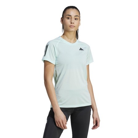 Women Club Tennis T-Shirt, Turquoise, A901_ONE, large image number 0