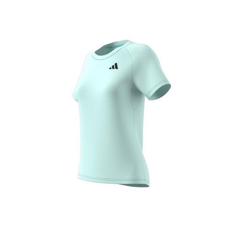 Women Club Tennis T-Shirt, Turquoise, A901_ONE, large image number 9