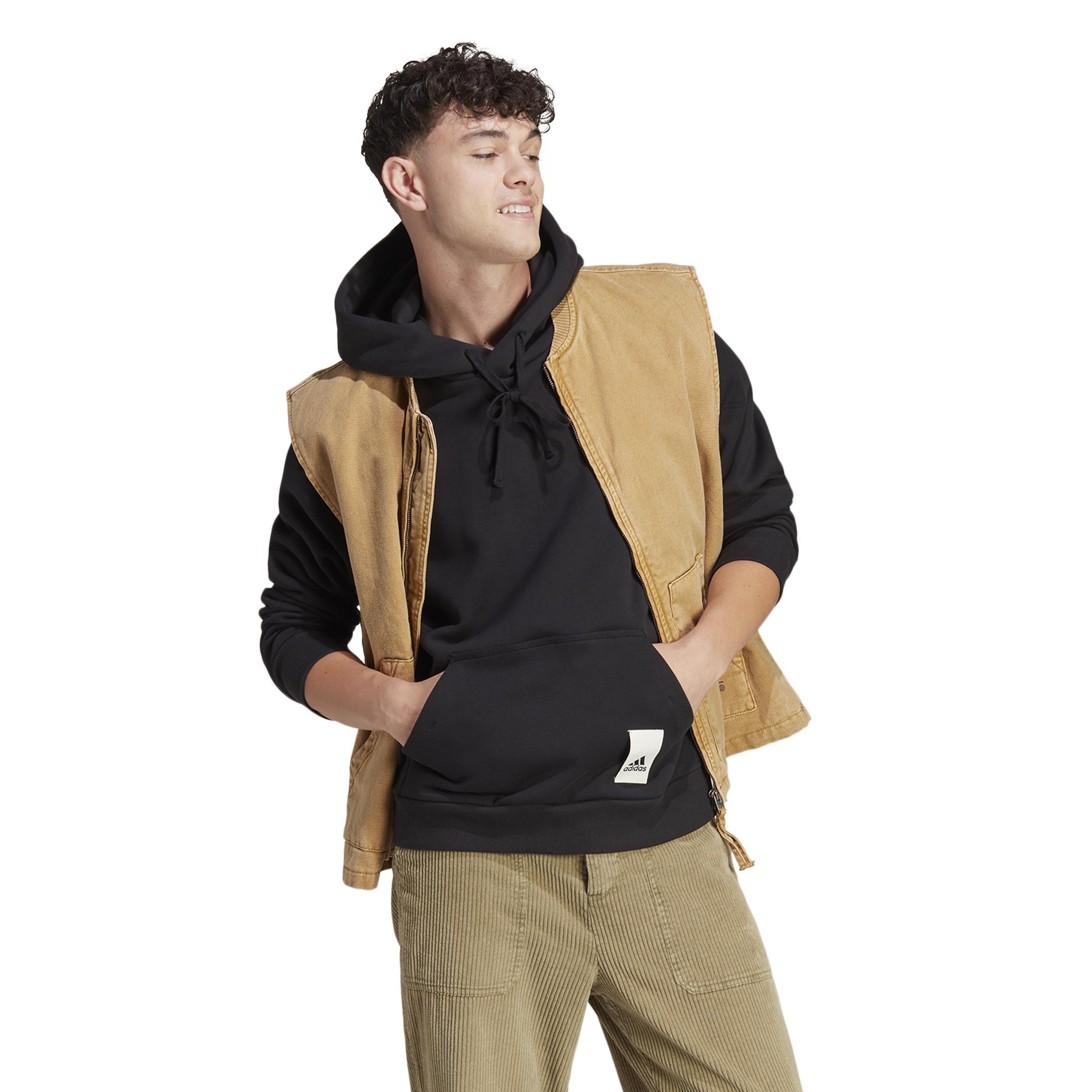 Lounge Fleece Hoodie, Black, A901_ONE, large image number 1
